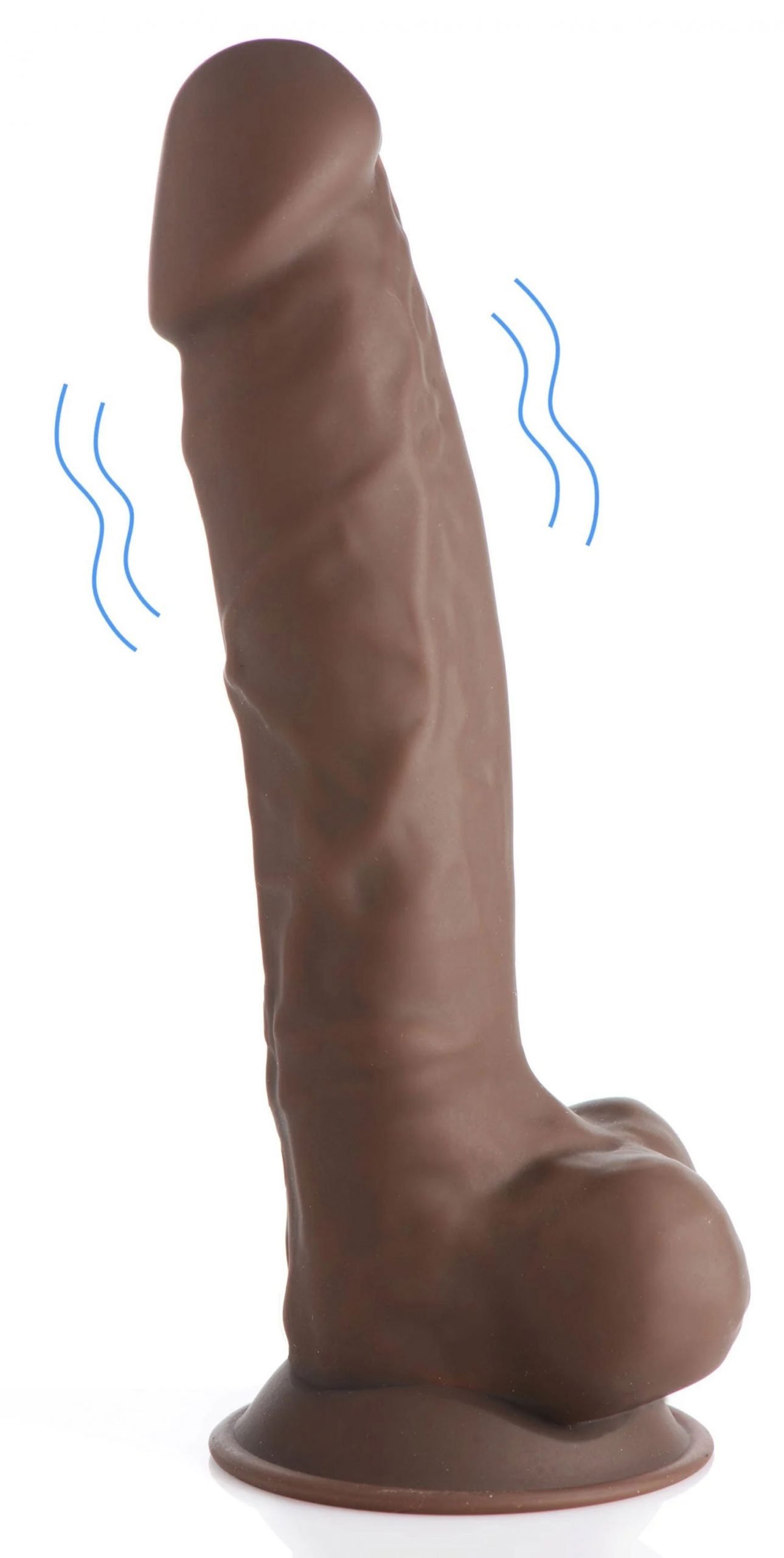 0vORzMlKeMfKXtlYEKceKsQd9HVs5uTi.jpg Fleshstixxx 8" Vibrating Silicone Dildo With Balls Brown - Image 1
