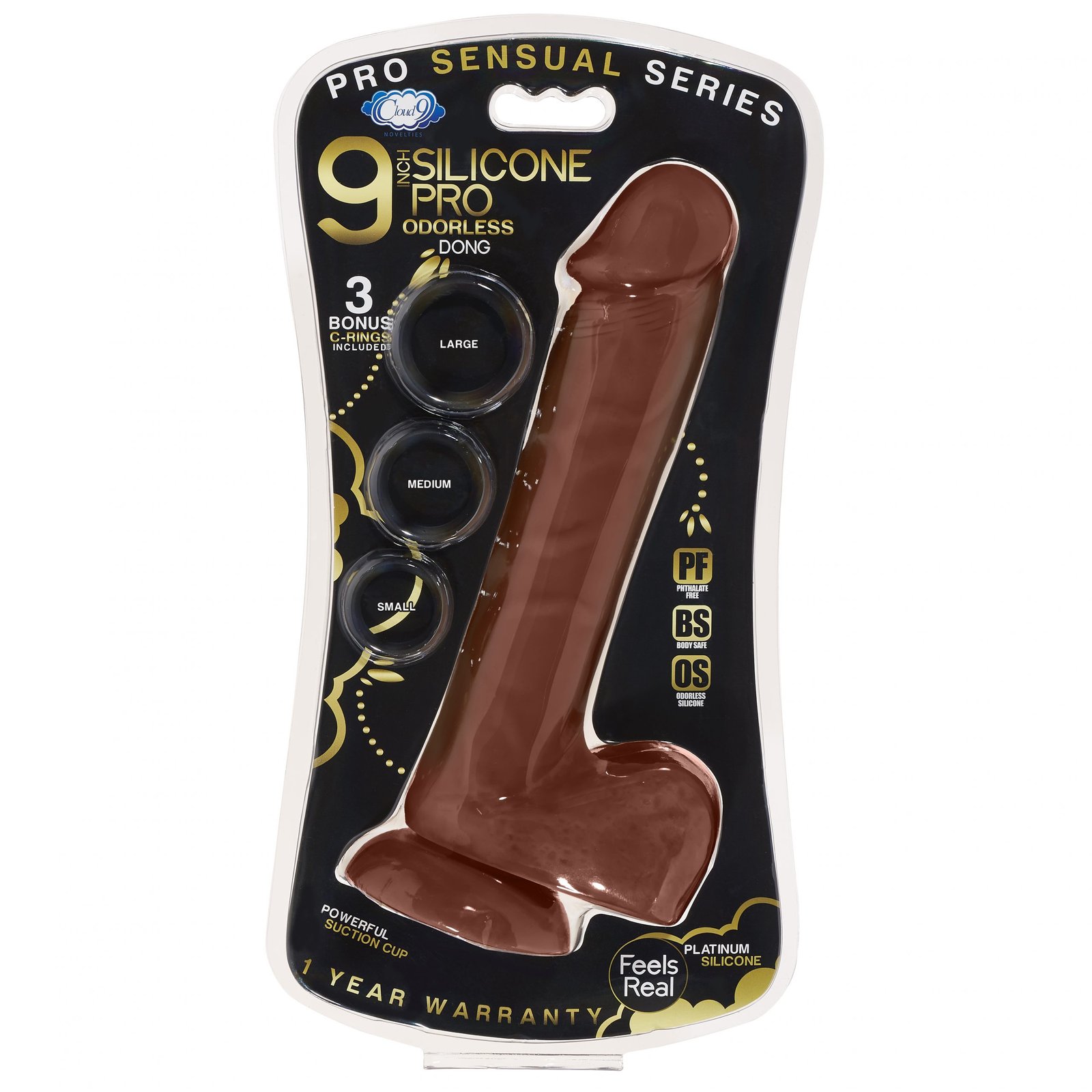 161yt1cjeAC7n0JPWSi2R9z9XE4srQlZ.jpg 9 Inch Silicone Pro Odorless Dong - Brown - Image 1