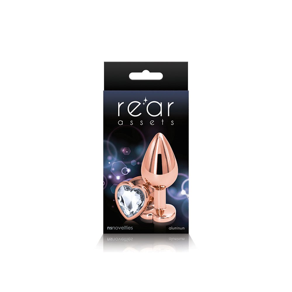 1XNen4ojzXNbiIo5cybCd5yRBowQvYSa.jpg Rear Assets - Rose Gold Heart - Medium - Clear - Image 1