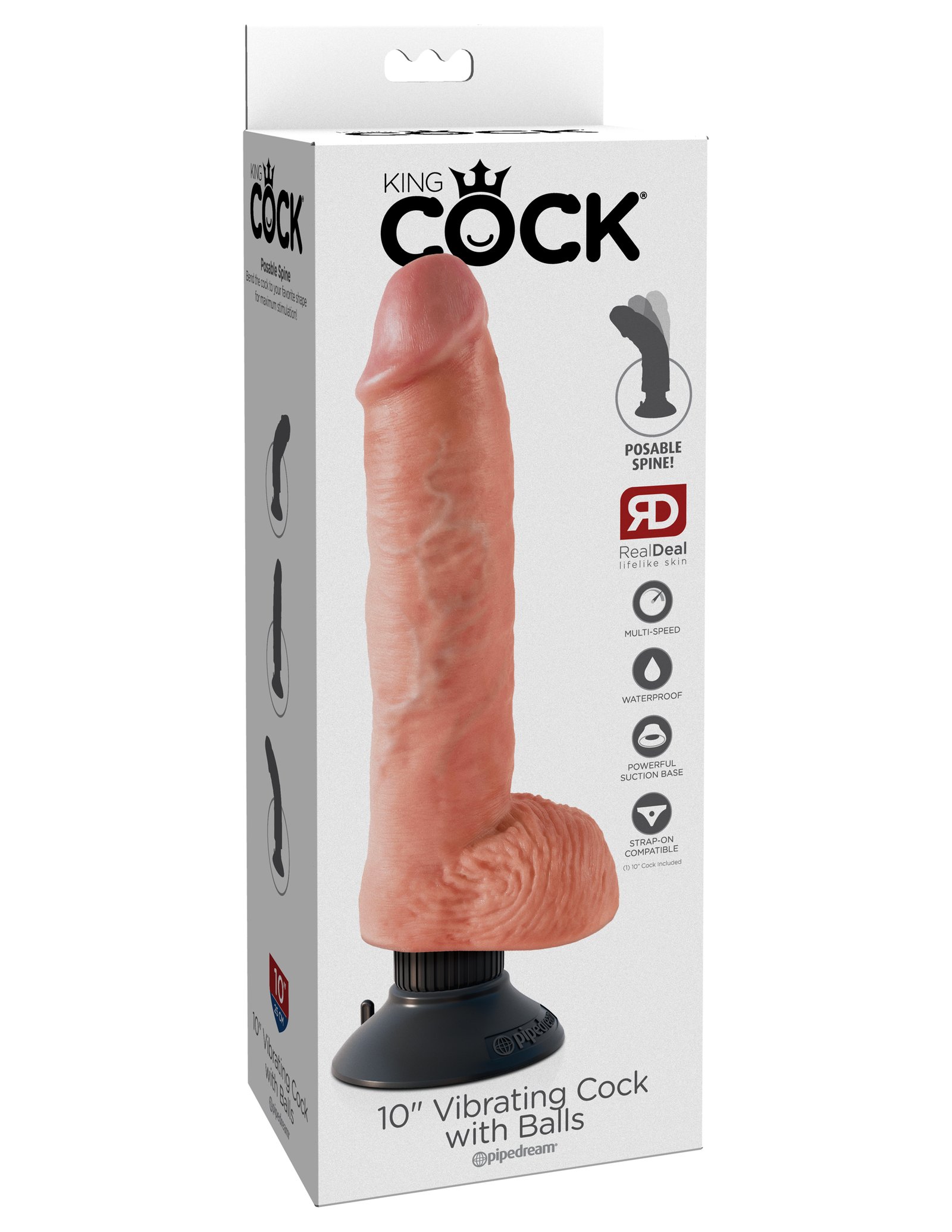 24IaZshhoKfVoGxupH1y7HQjp330AB5H.jpg King Cock 10-Inch Vibrating Cock With Balls - Flesh - Image 1
