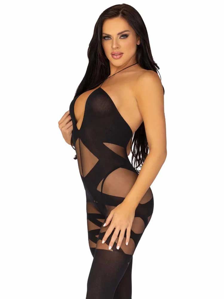 4nSjeQf3IXlX3vfxl8vCryMjde7J7rkZ.jpg Feels Like Love Opaque Bodystocking - One Size - Black - Image 1