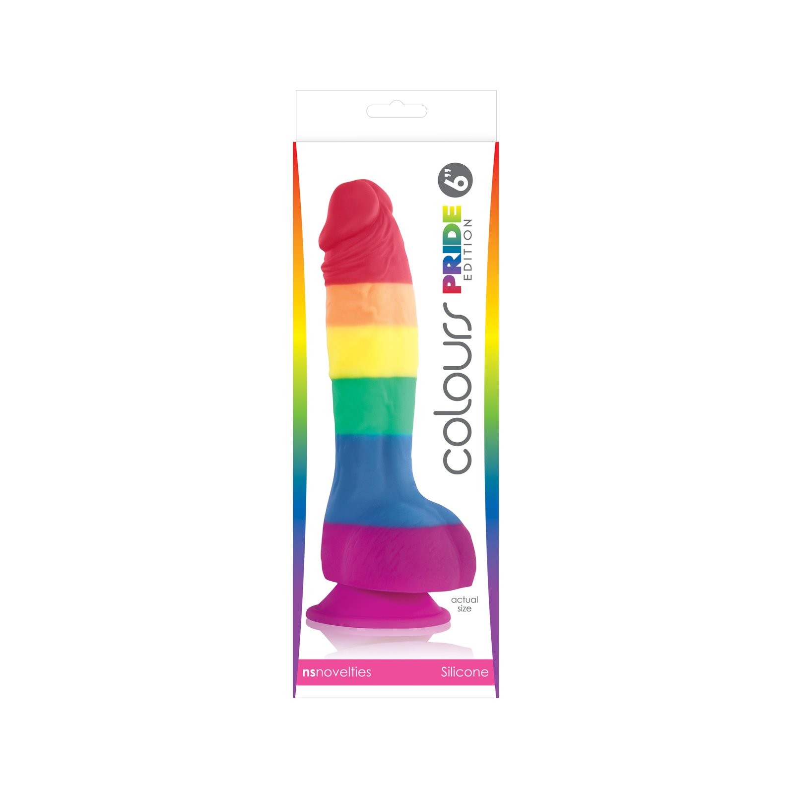 56xQ2i4QZUqi3NT0q3ynkDbAea83dyCv.jpg Colours Pride Edition - 6 Inch Dong - Rainbow - Image 1