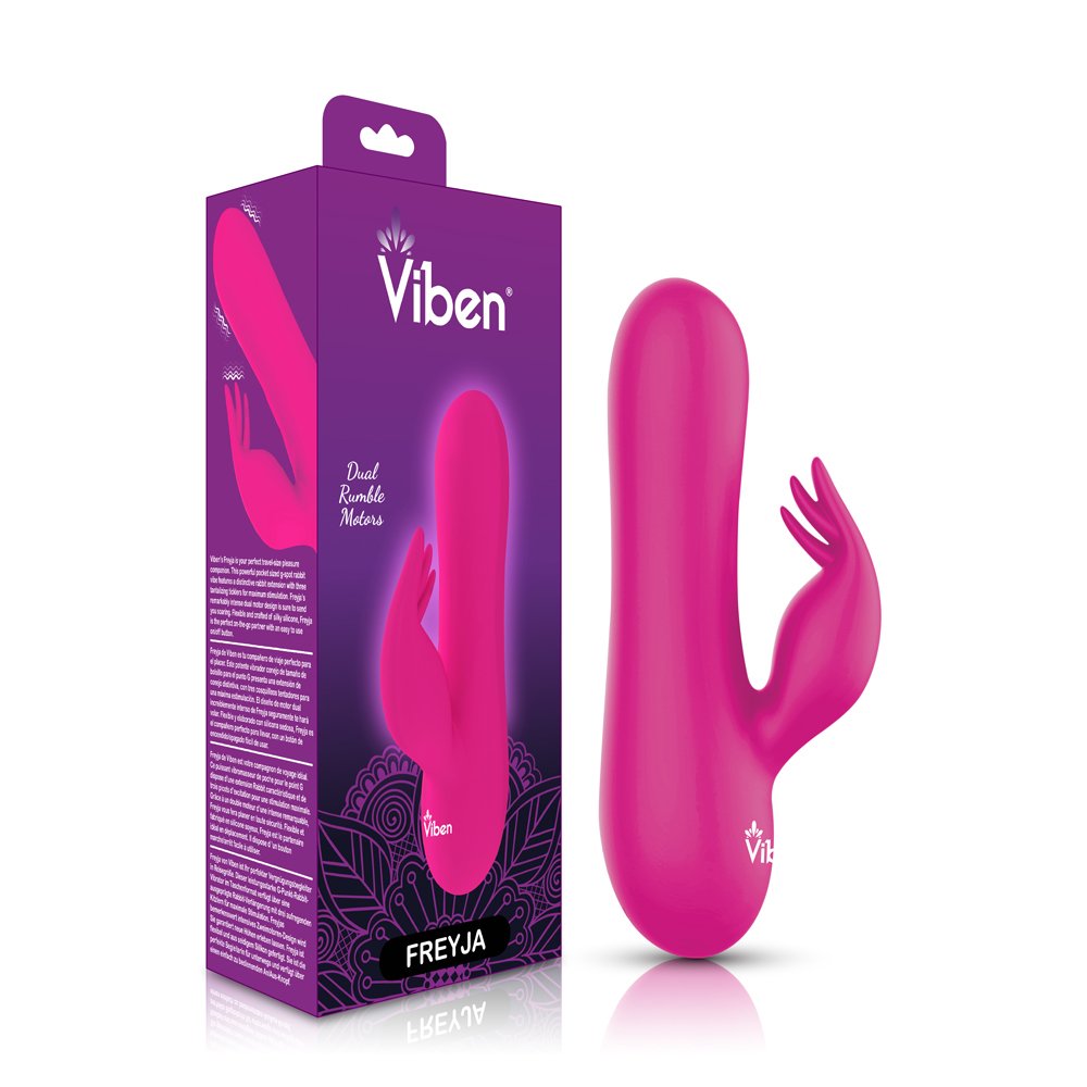 7hhLt62H.jpg Freyja Mini Triple Ticklers Rabbit Vibe - Hot Pink - Image 1