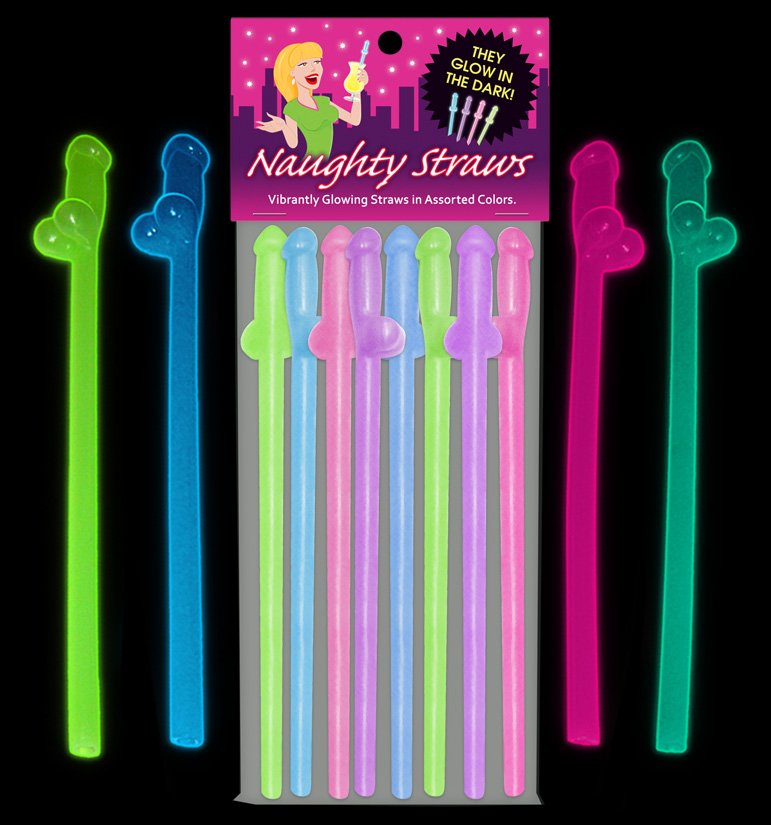 8679611c00bc0502174dabb476211789.jpg Glow-in-the-Dark Naughty Straws - Image 1