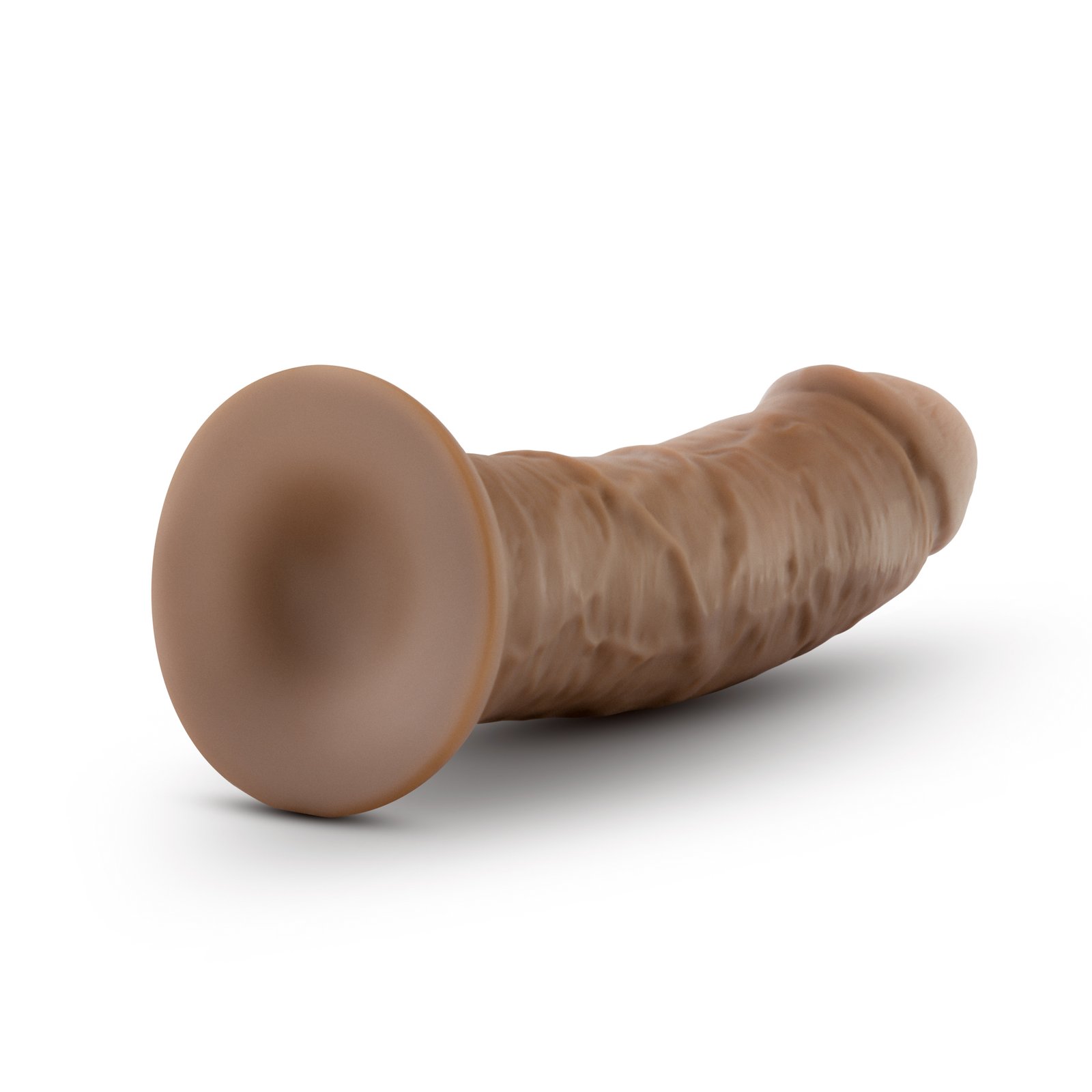 www.blushnovelties.com Au Naturel - 8 Inch Dildo With Suction Cup - Mocha - Image 1