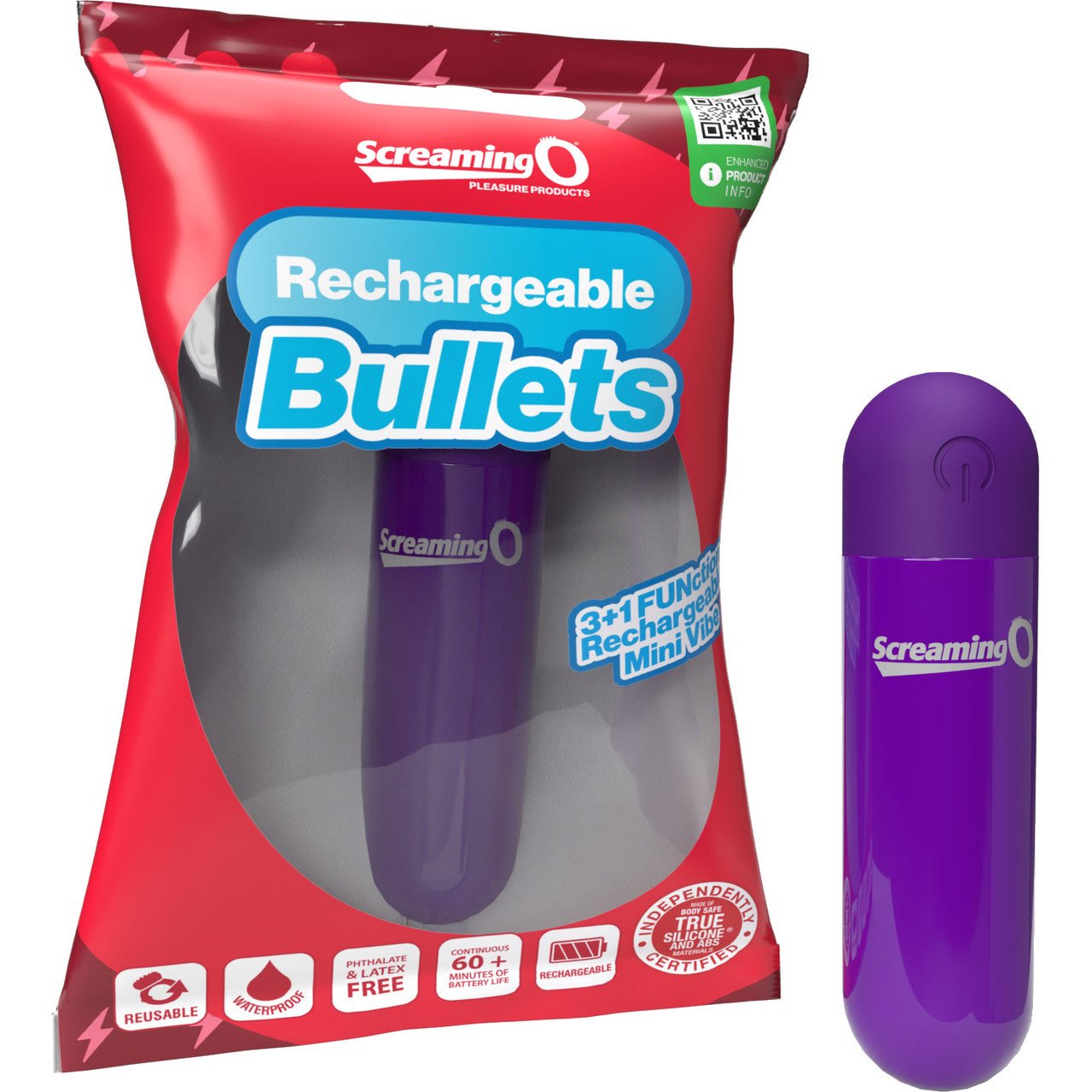 BSekQ1UNNkXi6dukC55NtbNwrEfeAviu.jpg Screaming O Rechargeable Bullets - Purple - Image 1