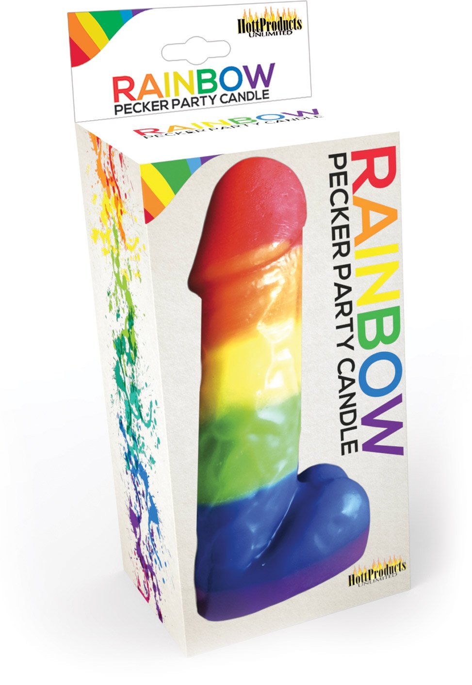 CWe2lTHupRmIFdvNYVRjW9enF16vq3Uw.jpg Rainbow Pecker Party Candle 7 Inches - Image 1