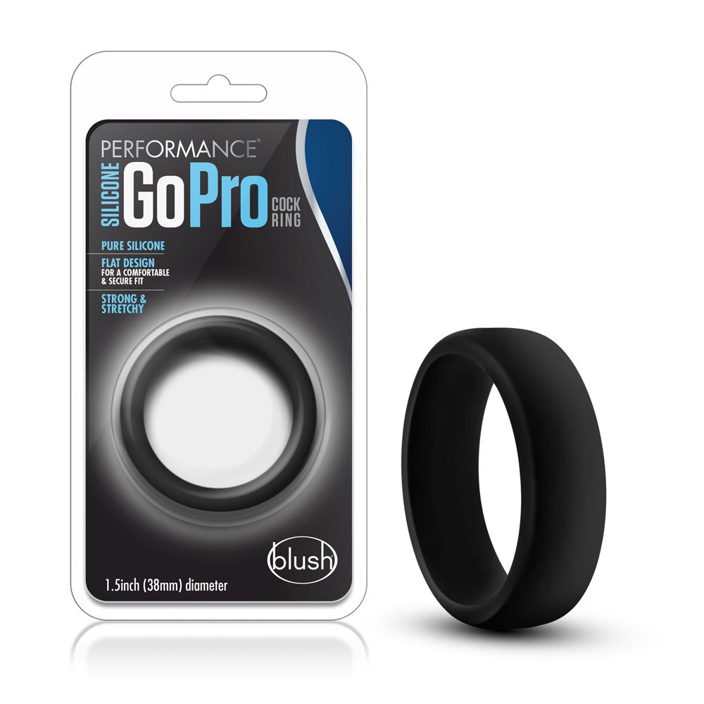 www.blushnovelties.com Performance - Silicone Go Pro Cock Ring - Black - Image 1