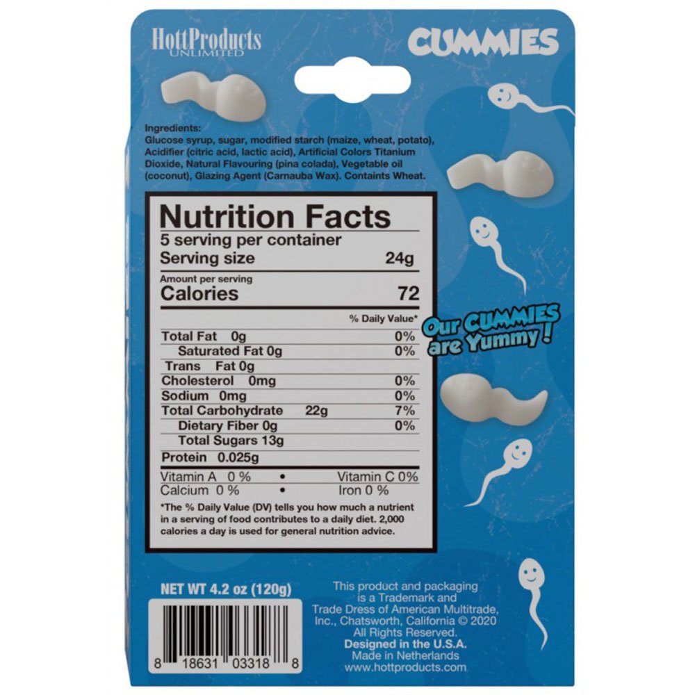 DYvFu1pIoRsMhYEe0oq7UlkelWyBcCOV.jpg Sperm Shape Gummies Pina Colada Flavored 4.2oz - Image 1