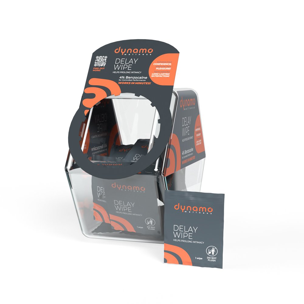 EecZGwGg.jpg Dynamo Wellness Delay Wipe 4% - Bowl 144 Pieces - Image 1