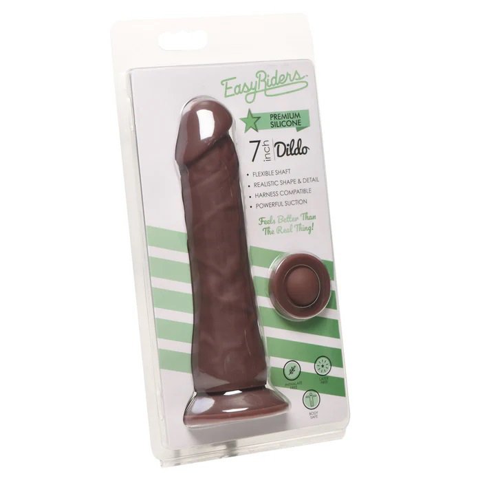 Ep8kzhla.jpg Easy Riders 7" Silicone Dildo - Dark - Image 1