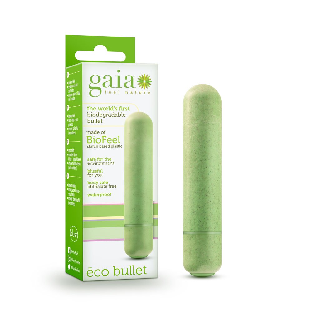 www.blushnovelties.com Gaia - Eco Bullet - Green - Image 1