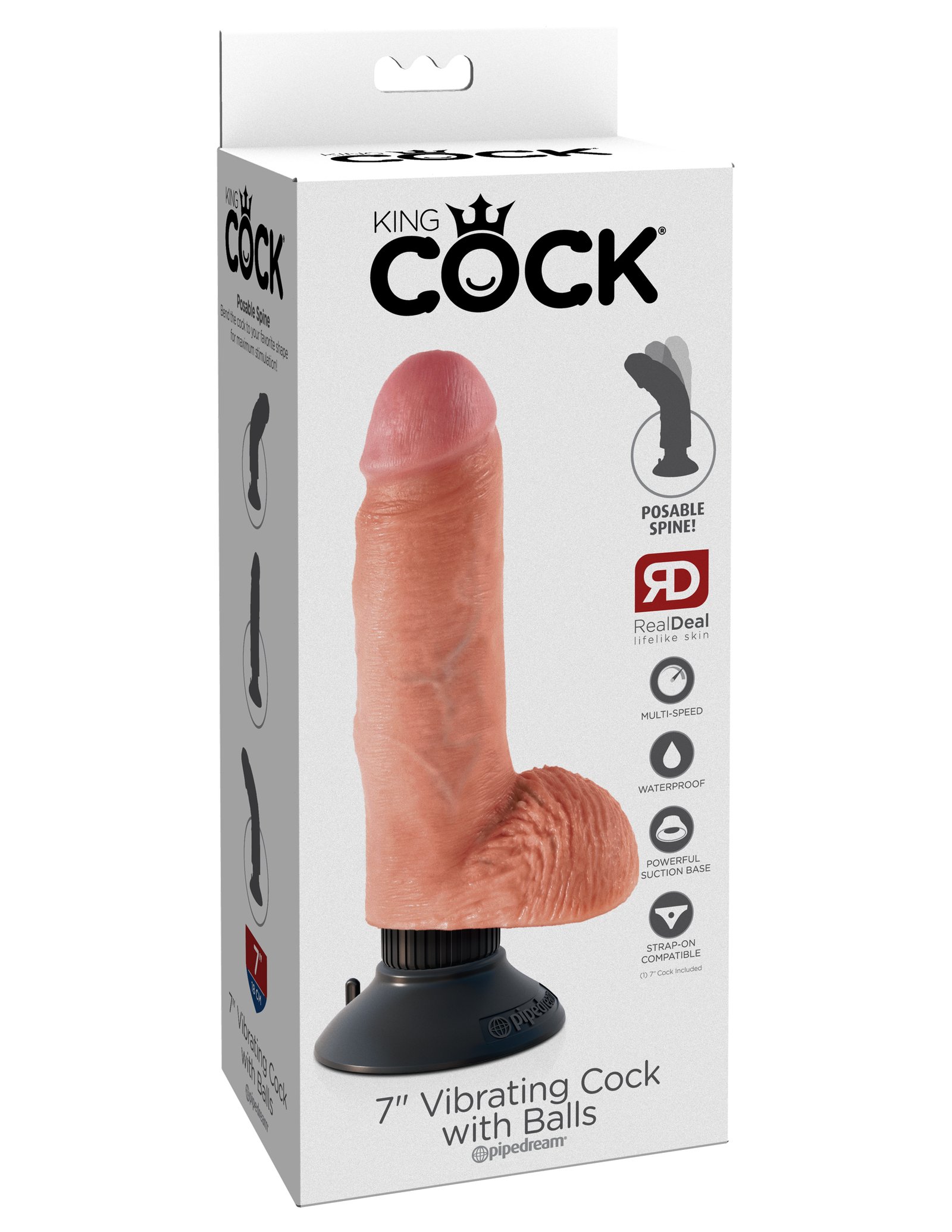 J1Xup5iktQnx98sD2Jz1gs23SZmvvFog.jpg King Cock 7-Inch Vibrating Cock With Balls - Flesh - Image 1