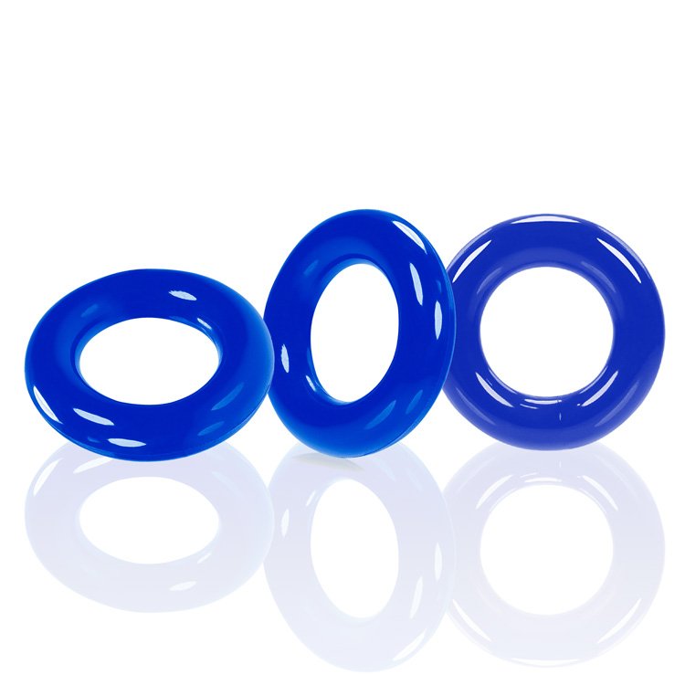 JGn2Me7tw7CLZul2eYwhi2bYjmhzltBG.jpg Willy Rings 3-Pack Cockrings - Police Blue - Image 1