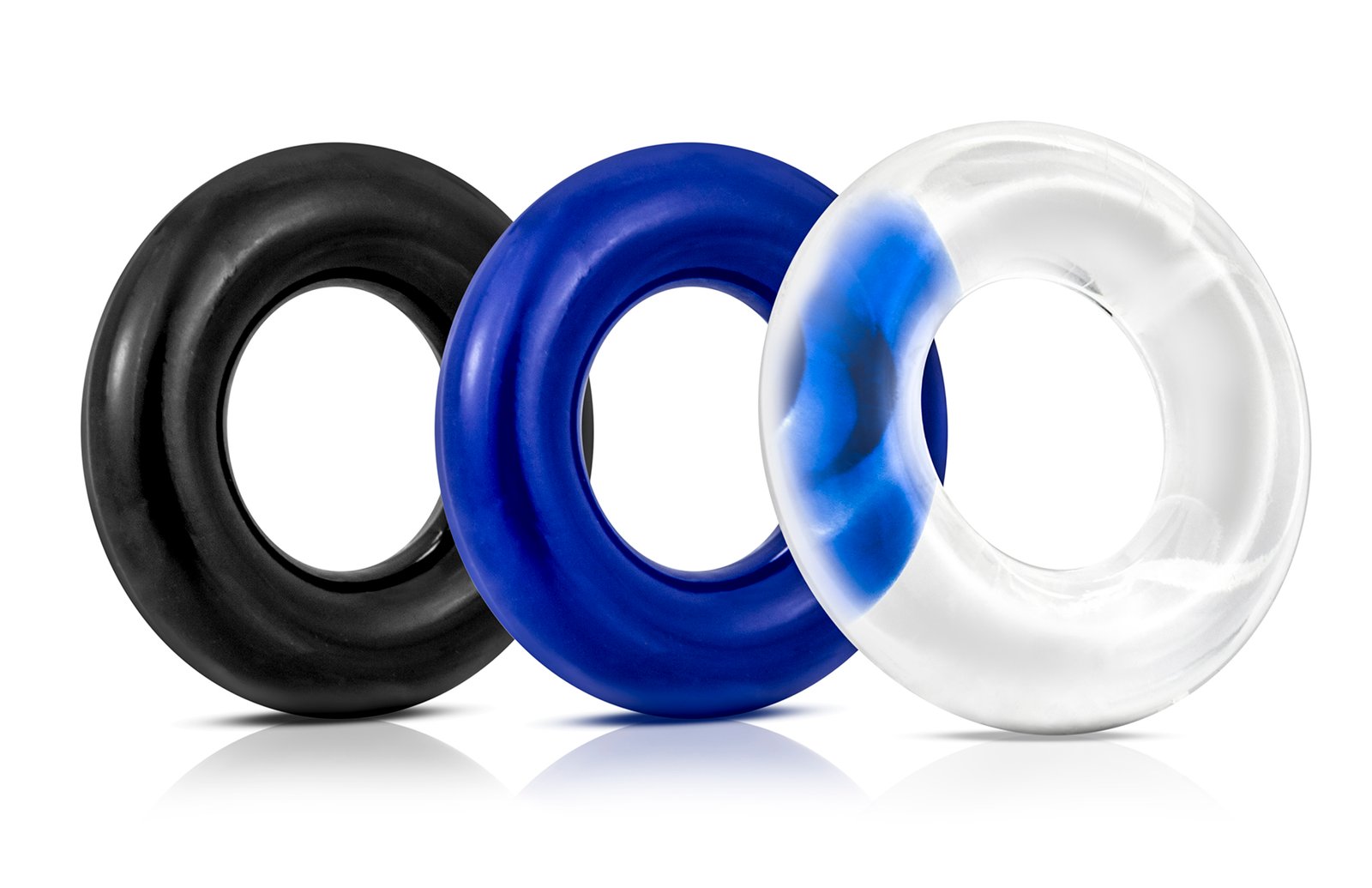 Jh8t1owUgQmqcKwuNAkV4Nl7nAz4aXUa.jpg Donut Rings - Assorted Colors - 50 Pieces Display - Image 1