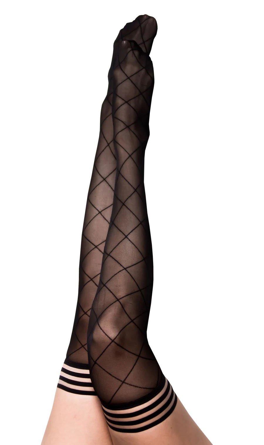 KCjPd5SMJpB2eeiyWGpz1weMdwtEjAIZ.jpg Anna - Diamond Thigh High - Size C - Black - Image 1