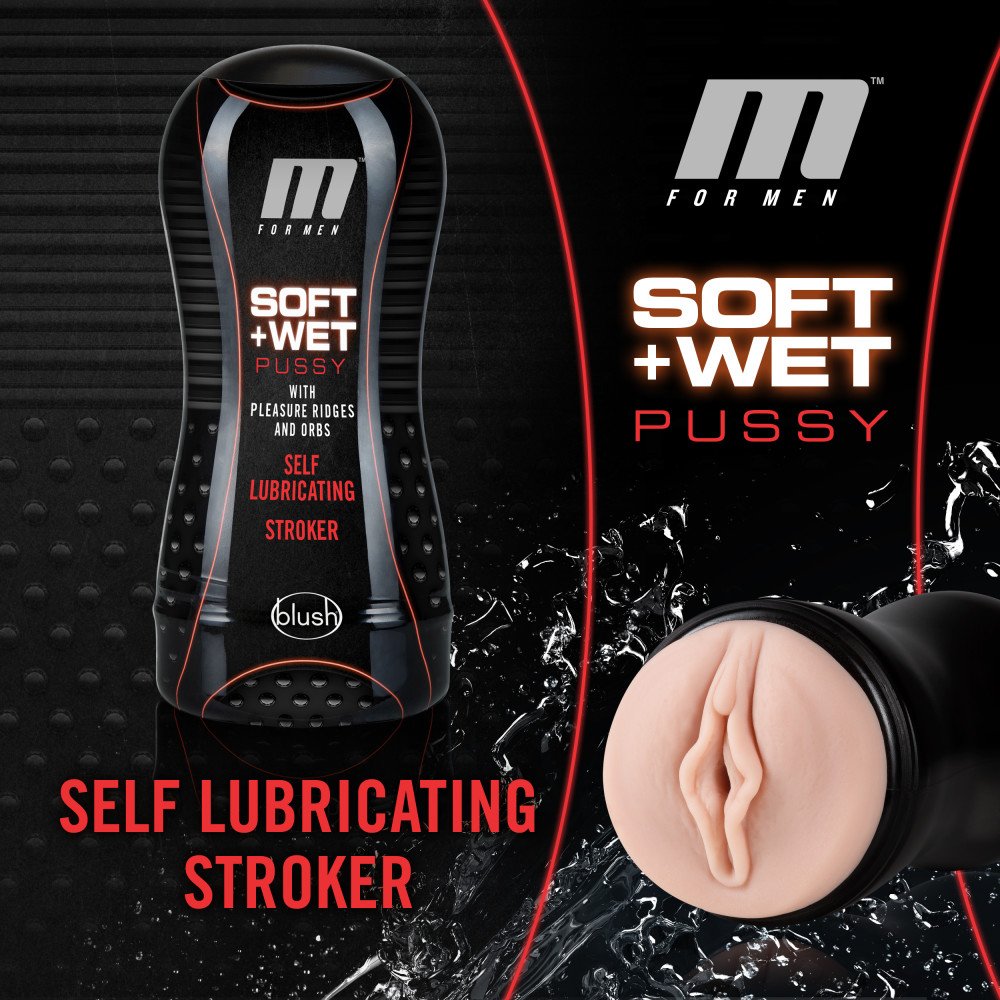 LgIjtHQtus9qVYPISEEKPL21FinwLUcp.jpg M for Men - Soft and Wet - Pussy With Pleasure Ridges and Orbs - Self Lubricating Stroker Cup - Vanilla - Image 1