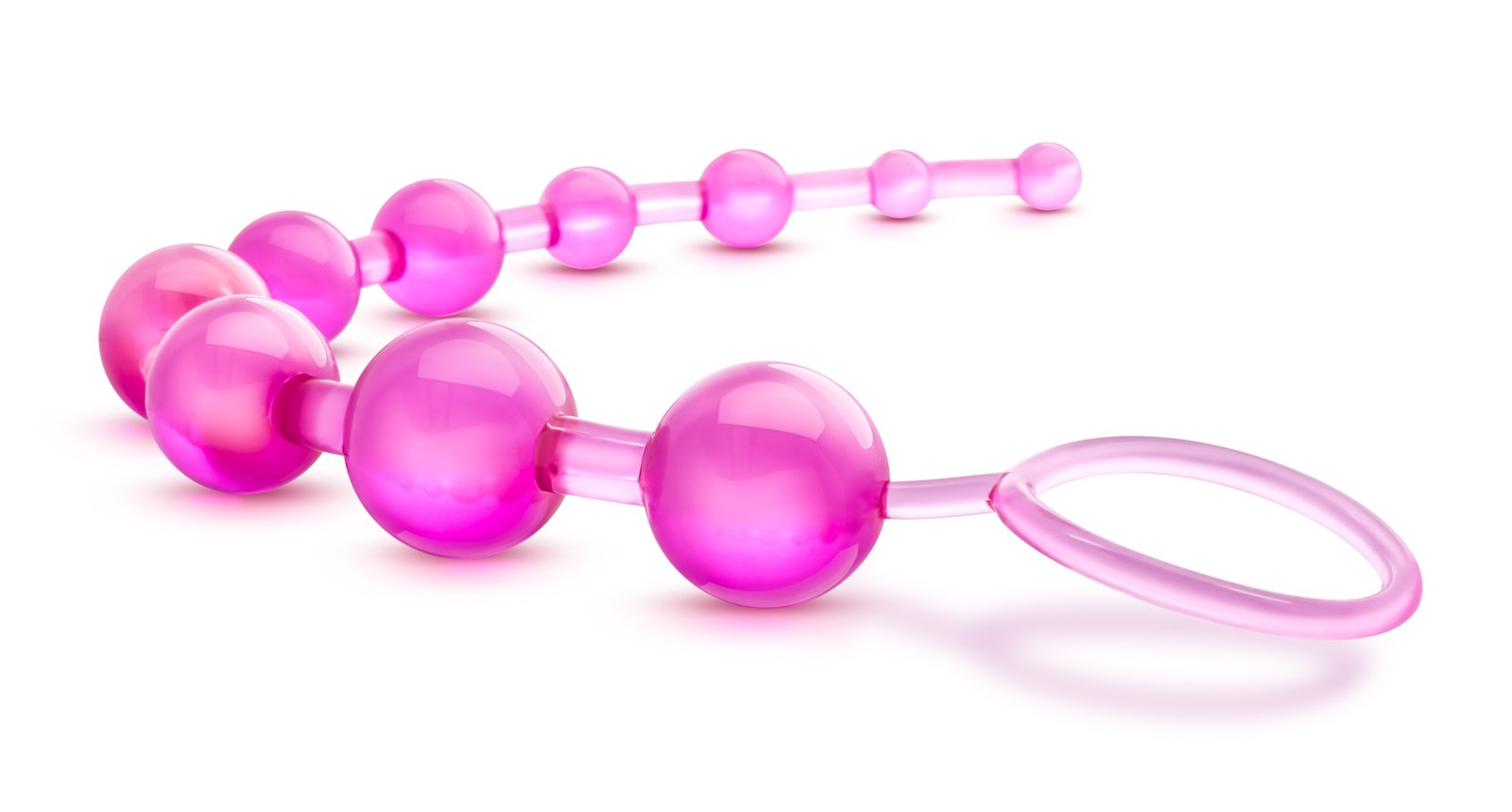 www.blushnovelties.com B Yours - Basic Beads - Pink - Image 1