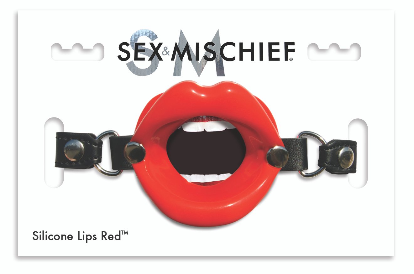 S&M-32_SS09942_SiliconeLips-Black_5.25Hx8W_V23_JD Sex and Mischief Silicone Lips - Red - Image 1