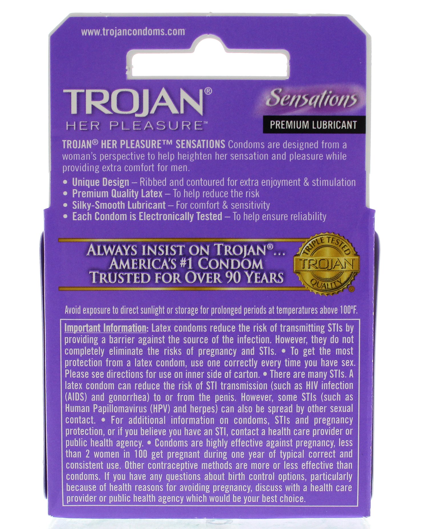 Mr5VrbV71NI3j06b4xMQz0vxKKk8tffn.jpg Trojan Her Pleasure Sensations Lubricated Condoms - 3 Pack - Image 1