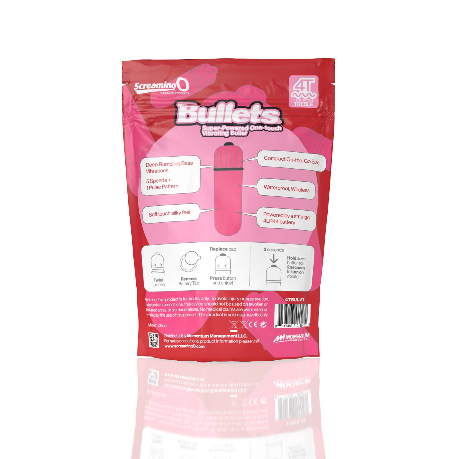 N8KyutiDEhSMu9LHIO2TF6VO0DG0u6Ah.jpg Screaming O 4t - Bullet - Super Powered One Touch Vibrating Bullet - Strawberry - Image 1