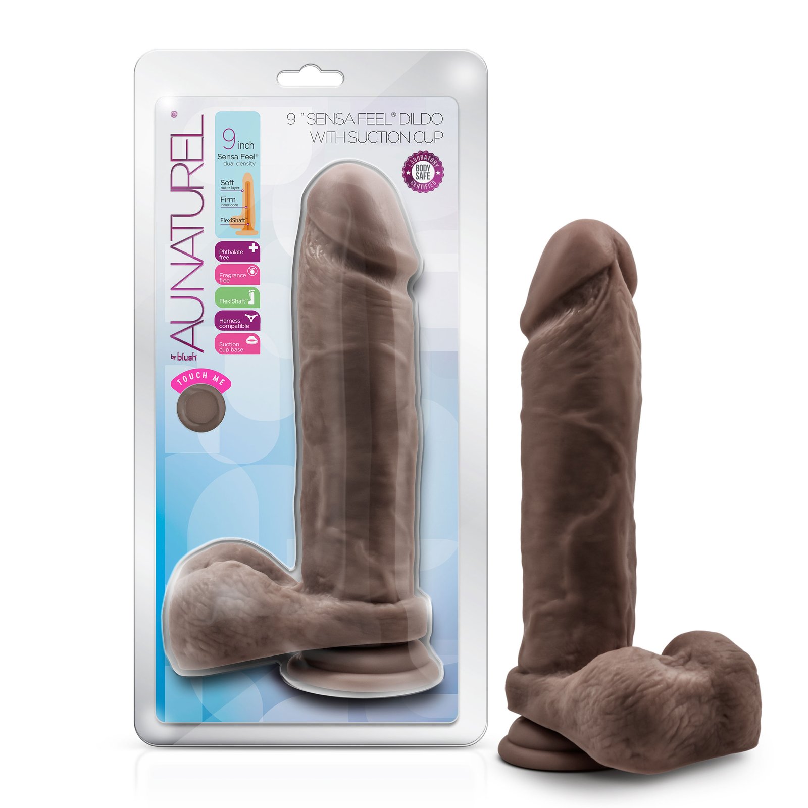 NqbNUuOfZwtCwxhZeM9dXgYBVeRuZaQ2.jpg Au Natural - 9 Inch Dildo With Suction Cup - Chocolate - Image 1