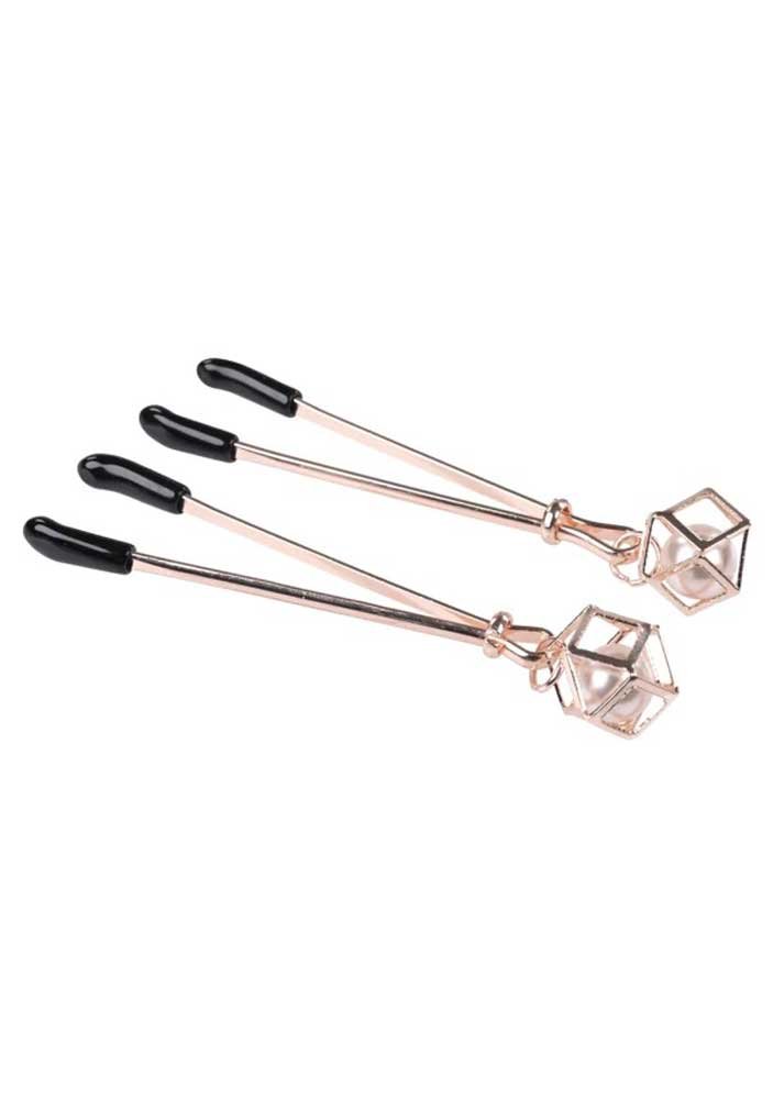 O783GvJHVTAG6STA4CBqdsnjDOcGm2Vl.jpg Brat Pearl Nipple Clips - Rose Gold - Image 1