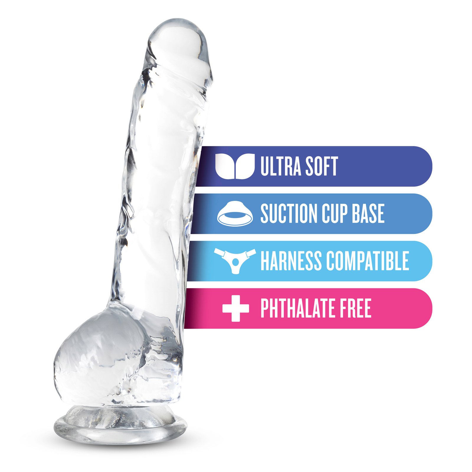Q3Xq5Z9cRl886TDT4h5LA5knjdtZFTUF.jpg Naturally Yours - 8 Inch Crystalline Dildo - Diamond - Image 1