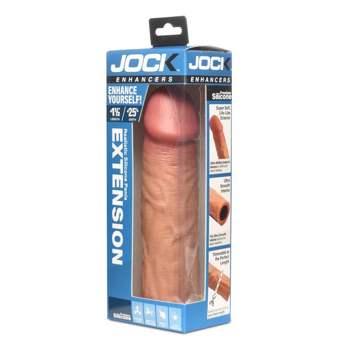 QXzr9zCQ.jpg Jock 1.5" Silicone Penis Extension Sleeve - Medium - Image 1