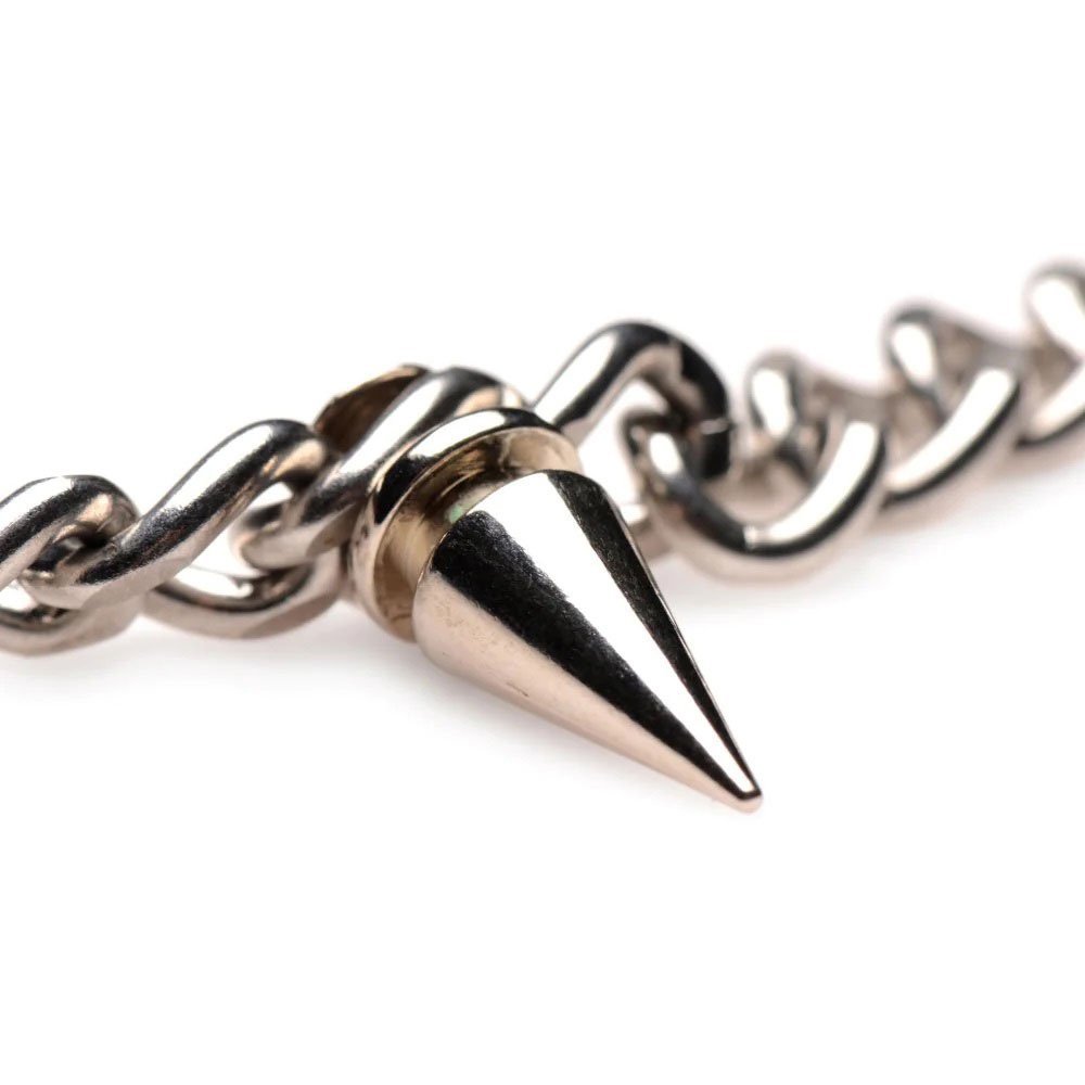 QvntSqZniR5fJPedKfrWsk7xkga0kxba.jpg Punk Spiked Necklace Silver - Image 1