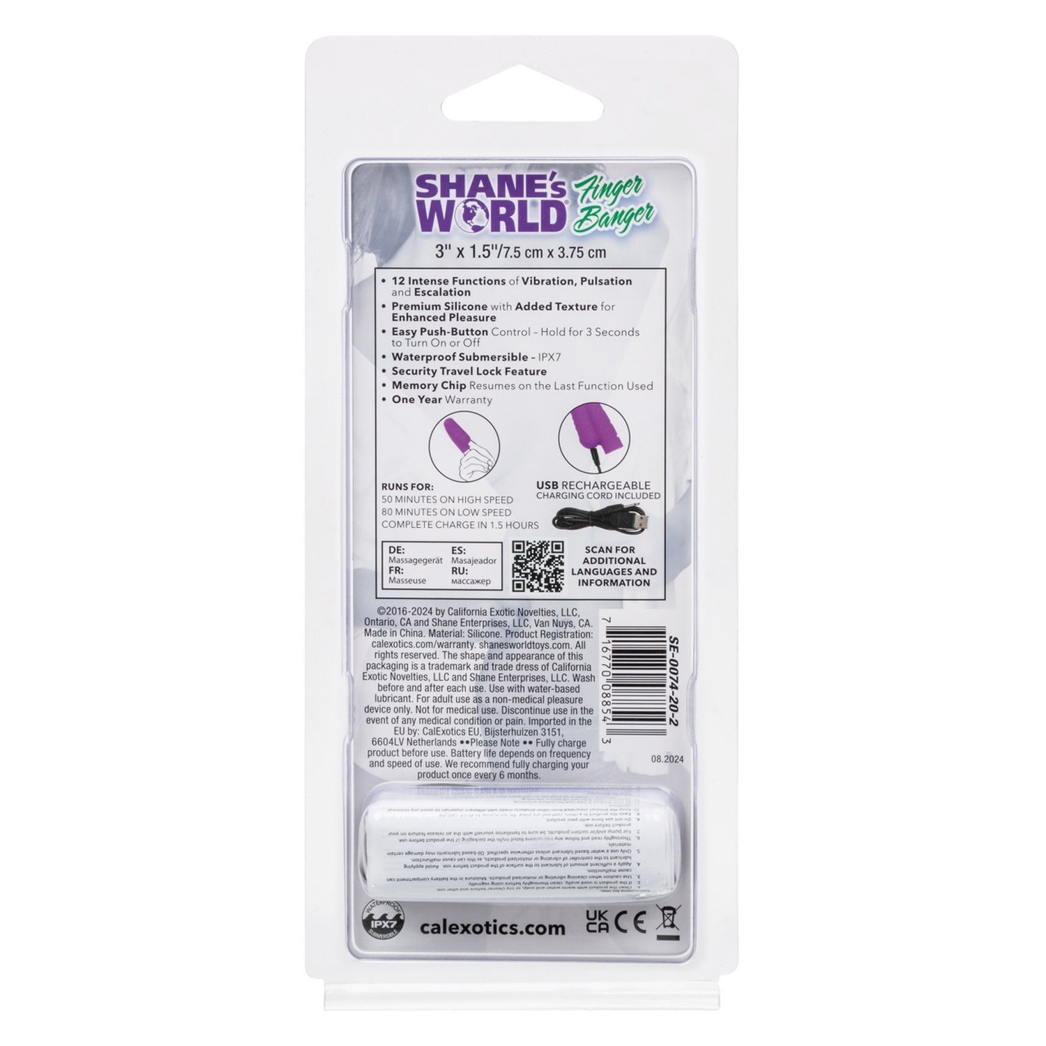 RirW5wmB1oirQhiNykSNAyjVlY1fCs8f.jpg Shane's World Finger Banger Rechargeable Purple - Image 1