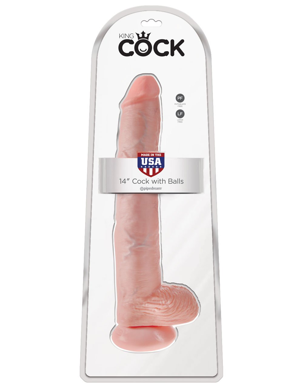 SB4dTg95oihTTmjoMgZLbg0hfKgOqQ6g.jpg King Cock 14 Inch Cock With Balls - Light - Image 1