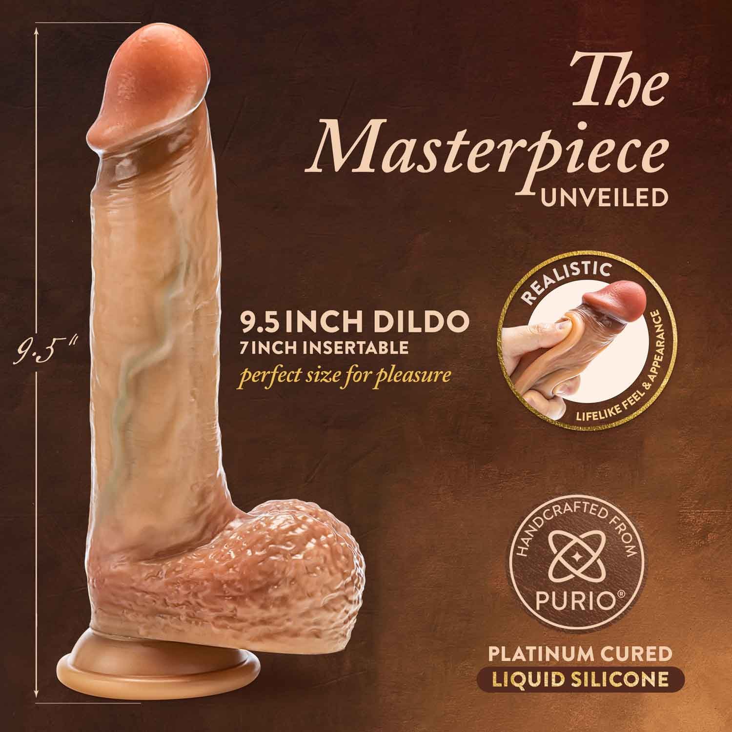 UnUROa9Jc8Bl01XmQptFWj4aJSuFIBrR.jpg Renaissance - Raphael - 9.5 Inch Sliding Foreskin Dildo With Squeezable Balls - Tan - Image 1