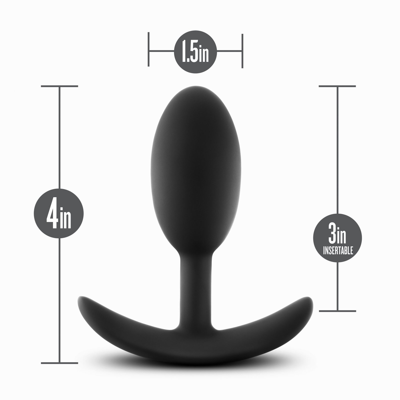 VcI36bxgmAZaSL6O9MqlNJtBeKb6831A.jpg Anal Adventures - Platinum - Silicone Vibra Slim Plug -Medium - Black - Image 1