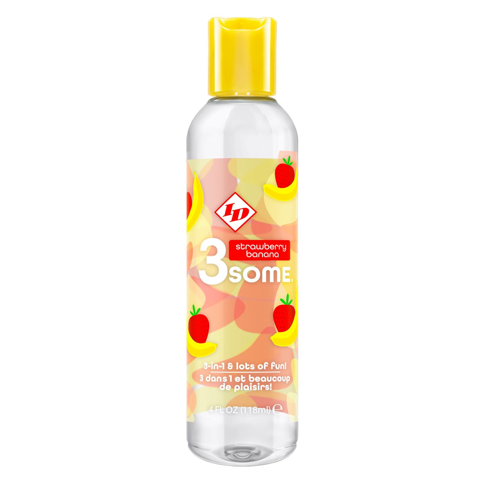 VrP0NfQFNqBEFJm9rHA8uPjeSZqcwc9T.jpg 3some 3-in-1 Lubricant - Strawberry Banana - 4 Fl. Oz. - Image 1