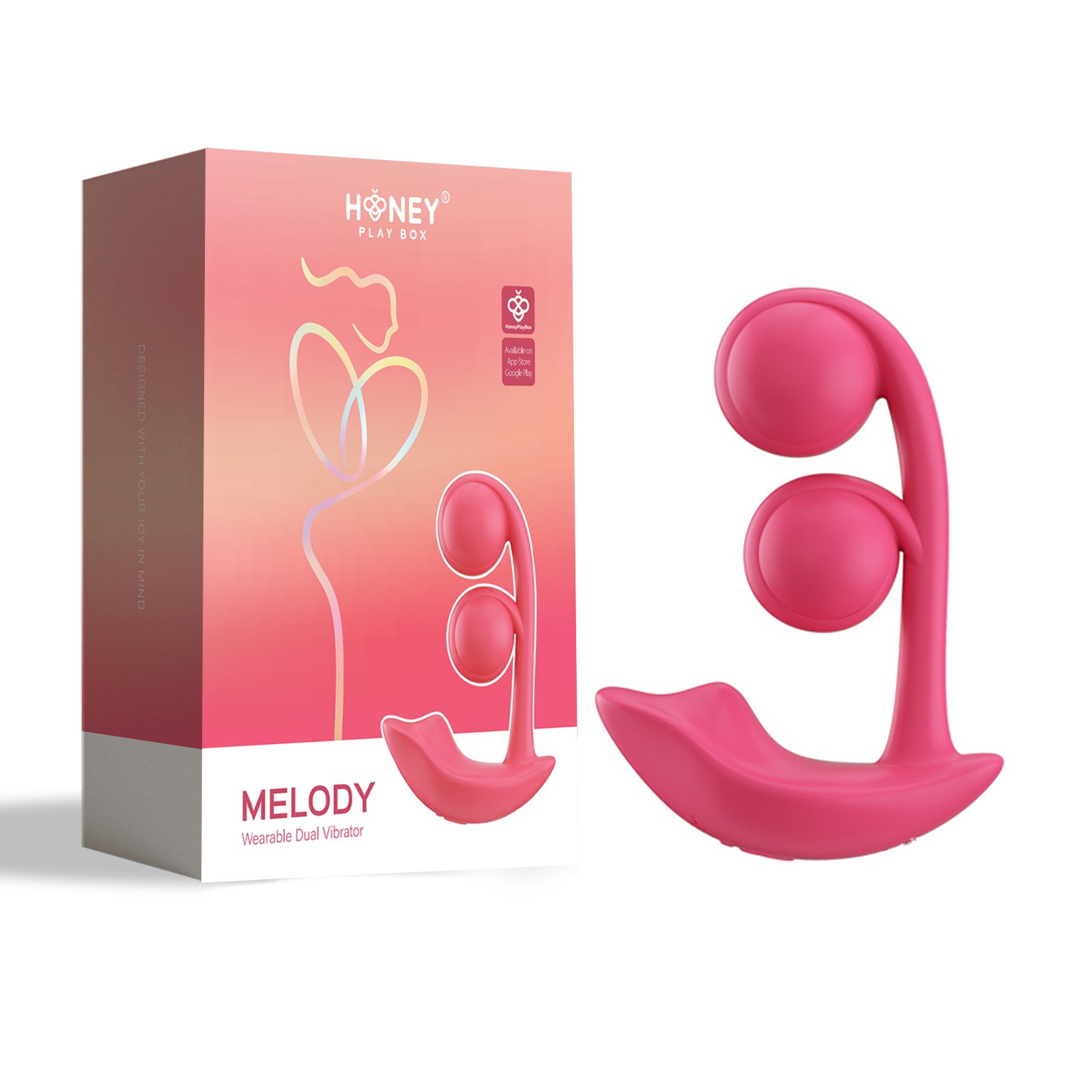 WMxEpoCu.jpg Melody Wearable Dual Vibrator - Pink - Image 1