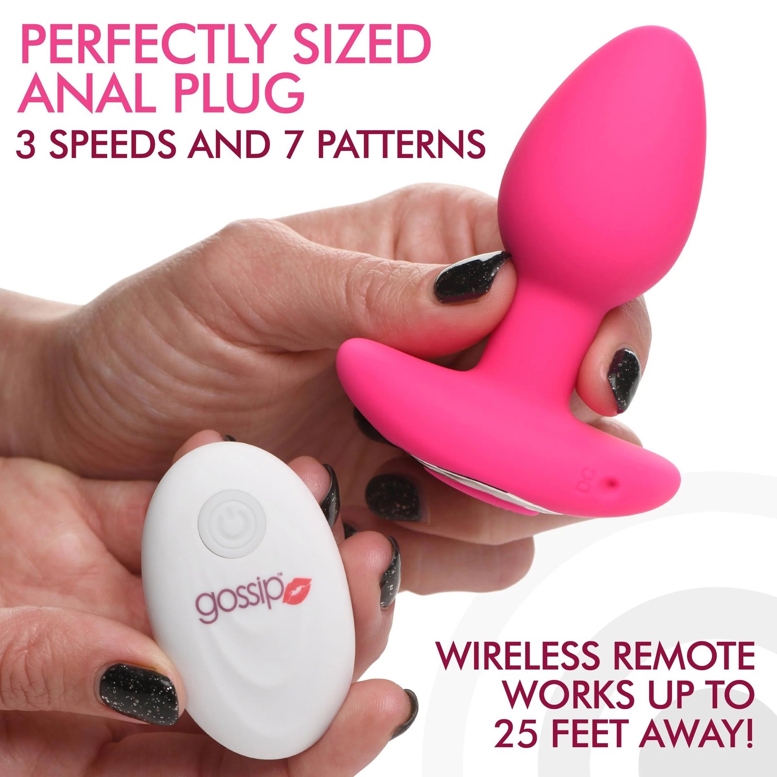WgY30u8MdPhTNsIipzUHOGPR1389stTe.jpg Gossip Pop Rocker 10x Vibrating Silicone Plug - Magenta - Image 1