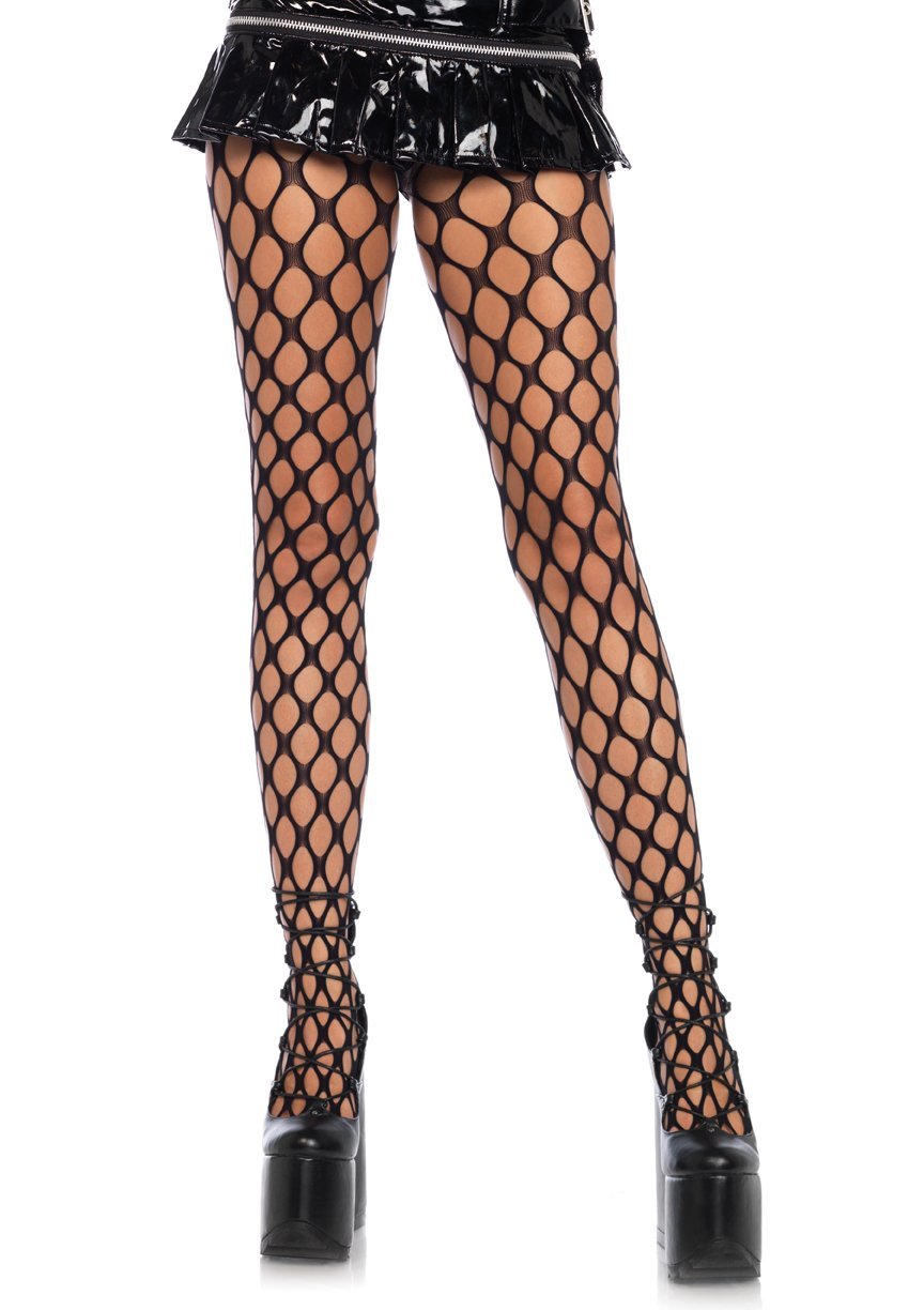 XAAzNxMfgP02IRiKECPwVBmys21gLkDE.jpg Jumbo Pothole Net Tights - Black - One Size - Image 1