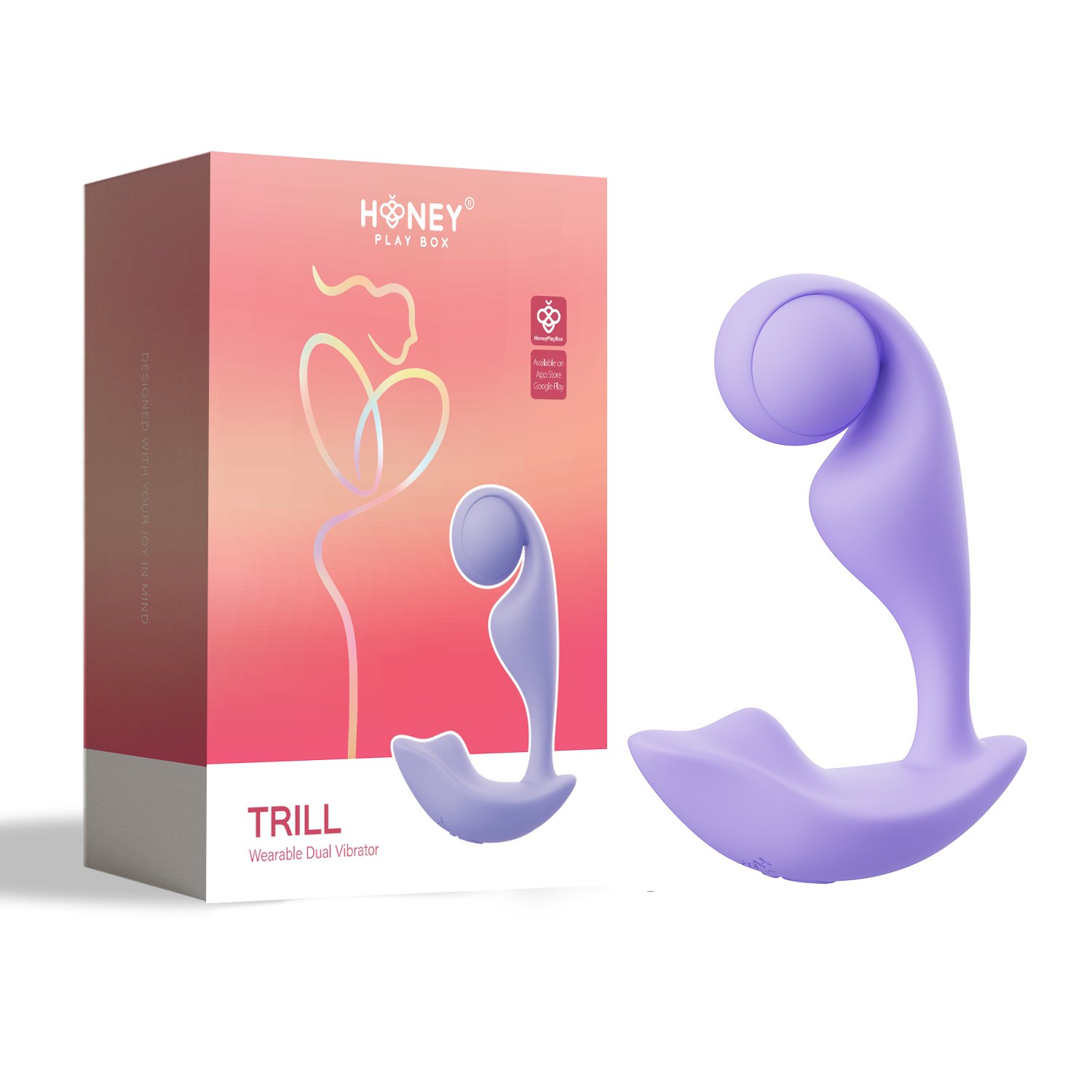 aySs9TGy.jpg Trill Wearable Dual Vibrator - Lavender - Image 1