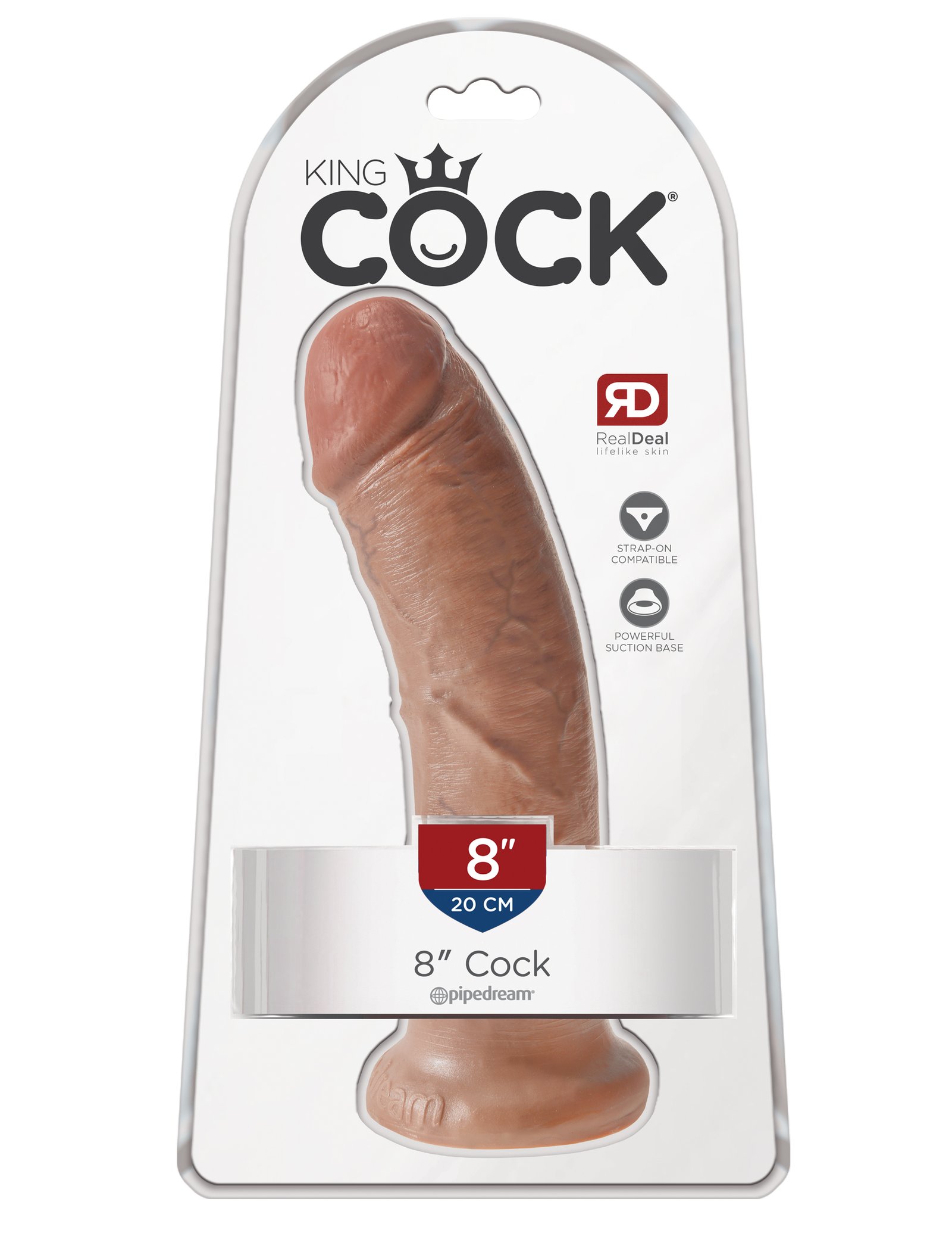 bC4I8h71IQBJRiMq4avUta45Vhh5fWtD.jpg King Cock 8 Inch Cock - Tan - Image 1