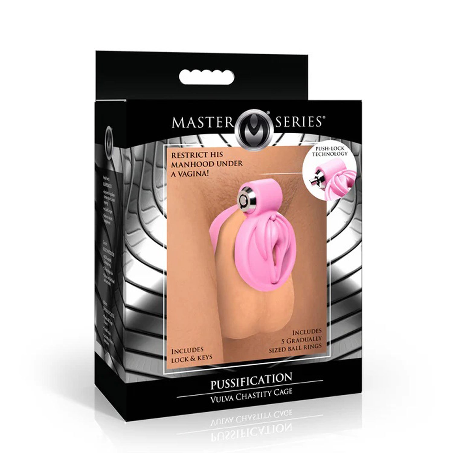 cKEx5CsXhgwbdbV0xJDpvubA1axm4ttX.jpg Pussification Vulva Chastity Cage - Pink - Image 1