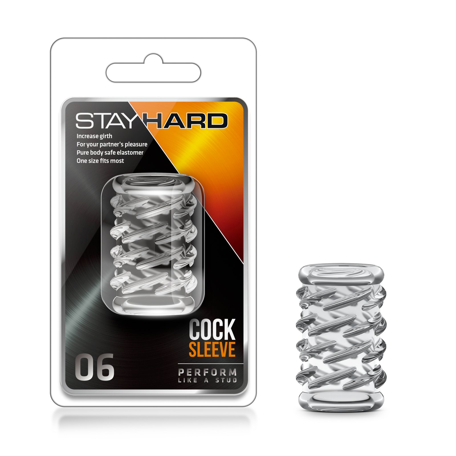 www.blushnovelties.com Stay Hard Cock Sleeve 06 - Clear - Image 1