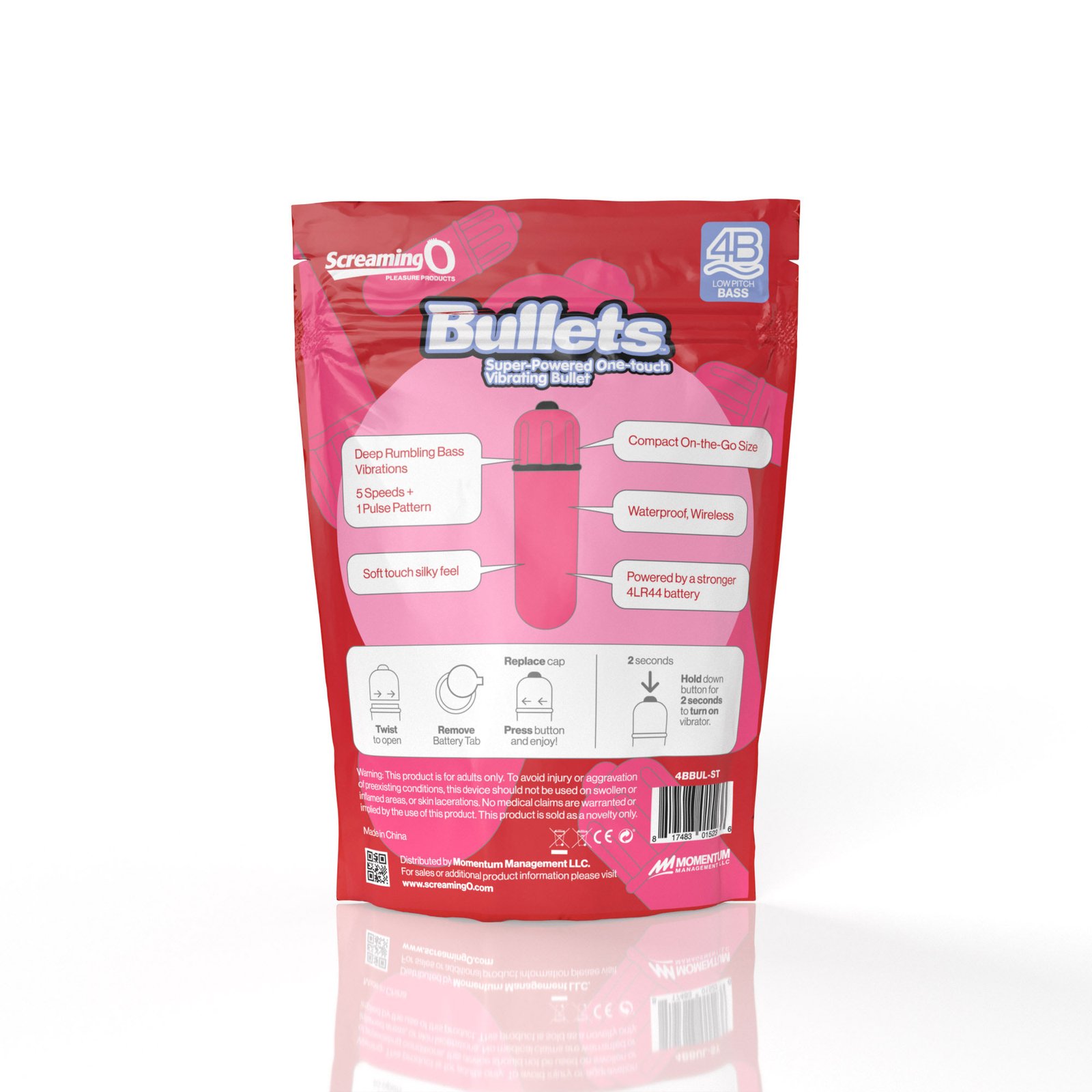 ciIvUn5a7edU4ZIQJGXKqcE90RXz0RCY.jpg Screaming O 4b - Bullet - Super Powered One Touch Vibrating Bullet - Strawberry - Image 1
