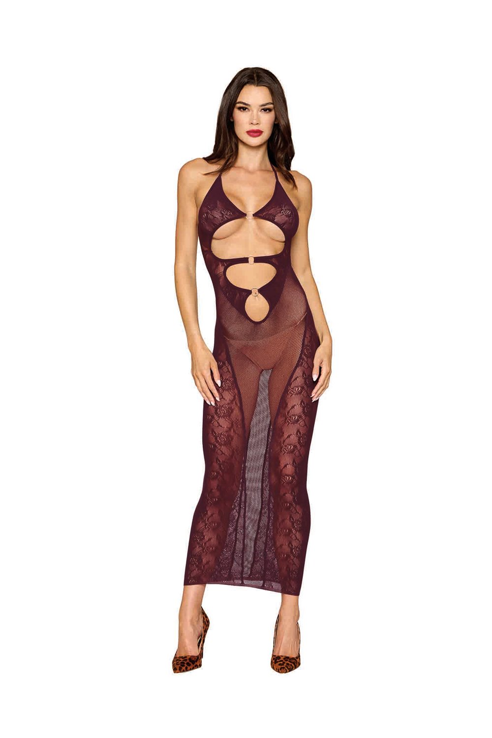 dGyLxHG3.jpg Bodystocking Gown and Shrug Dmnd - One Size - Cherry Lacquer - Image 1