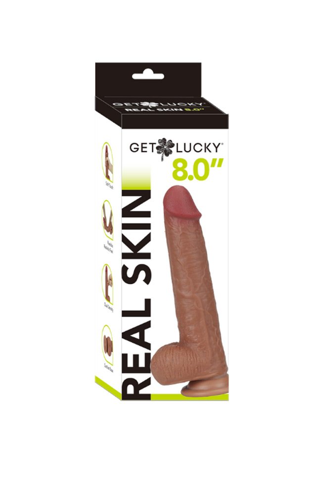 dgfnTLh34eAotAJFwS4x0Kg1waJgD2Z7.jpg Get Lucky 8 Inch Real Skin Dildo - Light Brown - Image 1