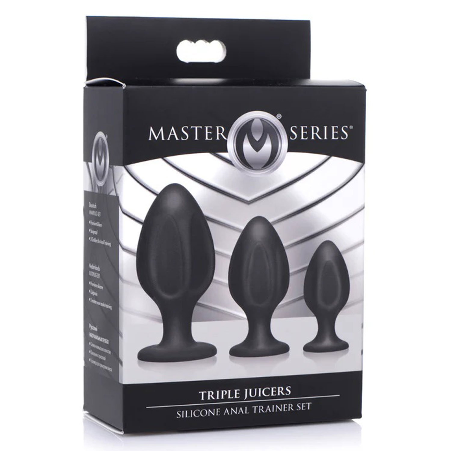 eTmExK1CkLFIDdMUrZDci3ZReVdsUfKa.jpg Triple Juicers Silicone Anal Trainer Set - Black - Image 1