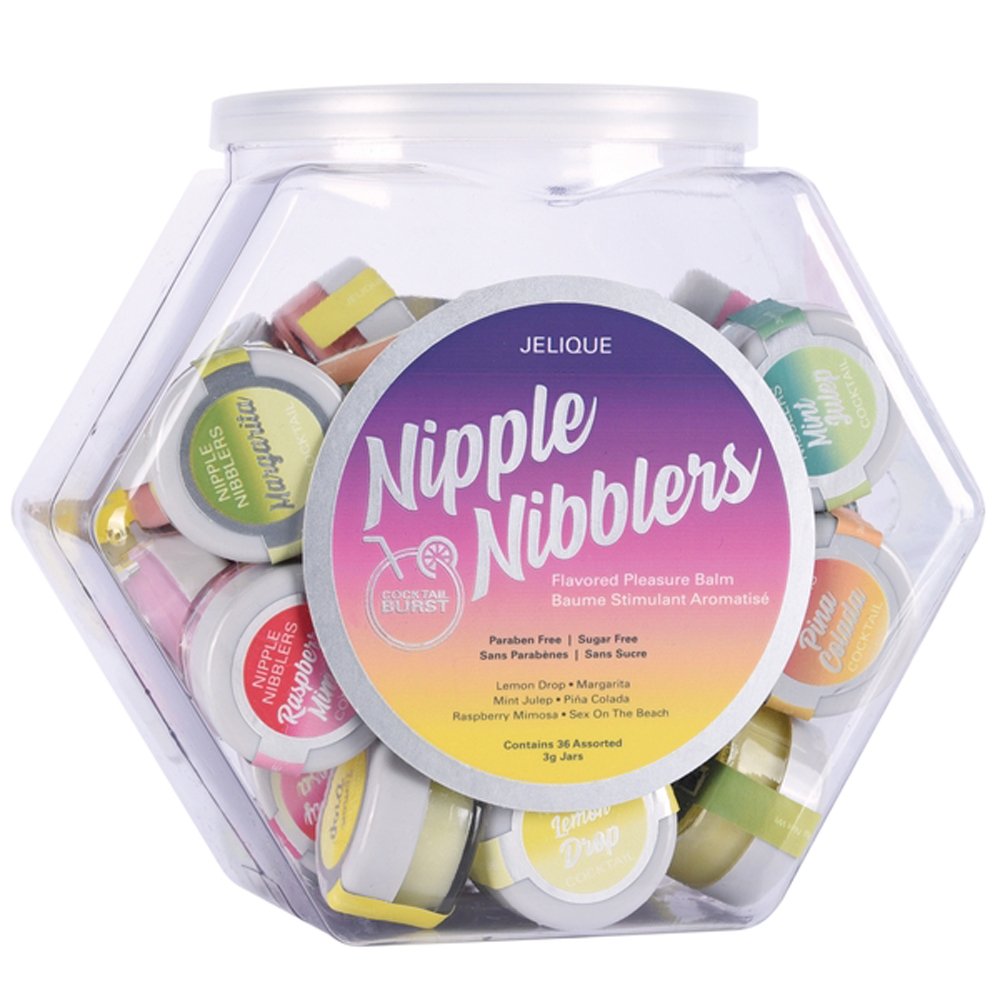 gBfy6f3BrND2VbDO5CIrrI6JdxUNKdog.jpg Nipple Nibblers Cocktail Pleasure Balm Assorted - 36 Pc Bowl - 3g Jar - Image 1