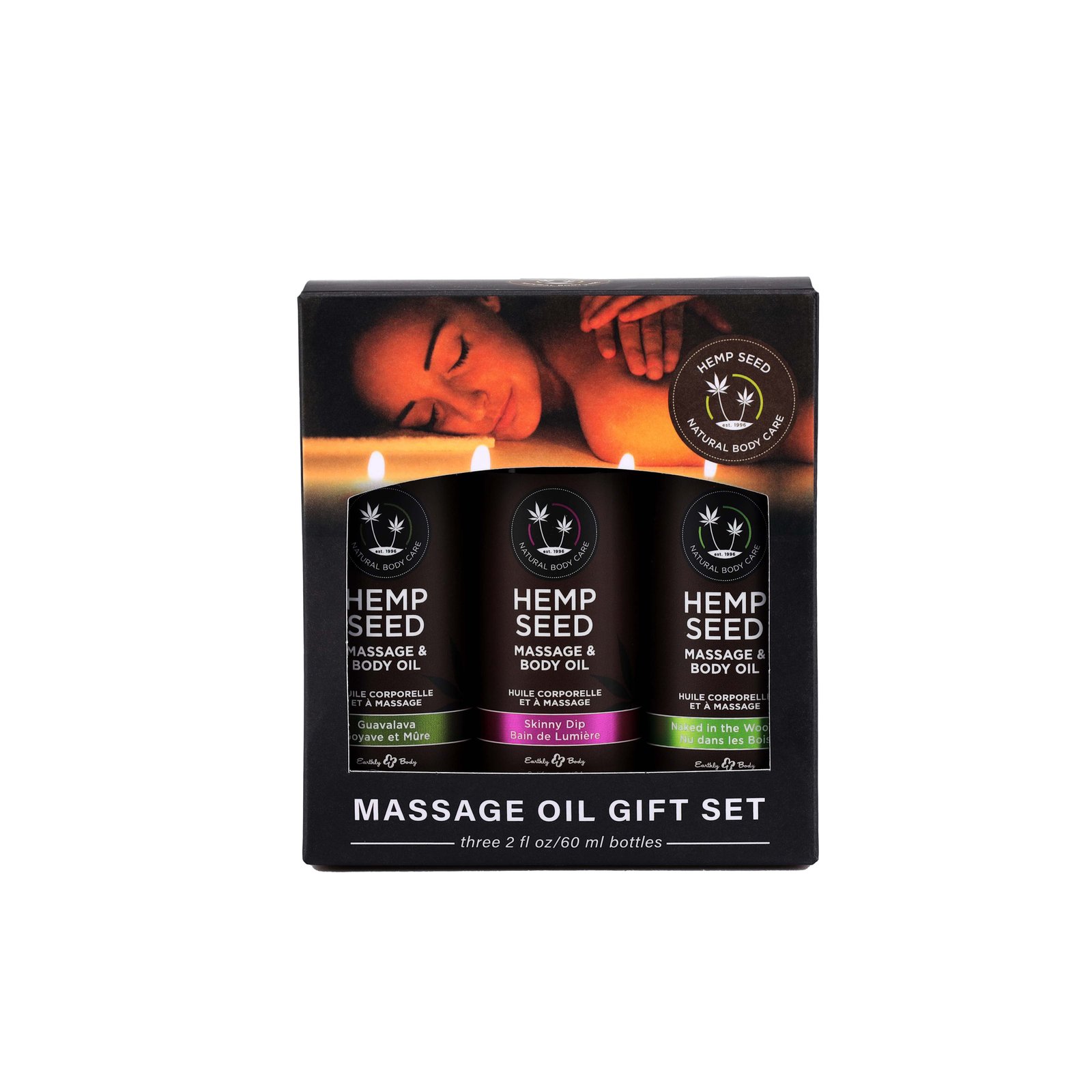 gFlblLIIz3T2tA87Z12DY0xoWQTaVfK7.jpg Hemp Seed Massage and Body Oil Gift Set - - 3 Pack - 2 Fl. Oz. Bottles - Image 1