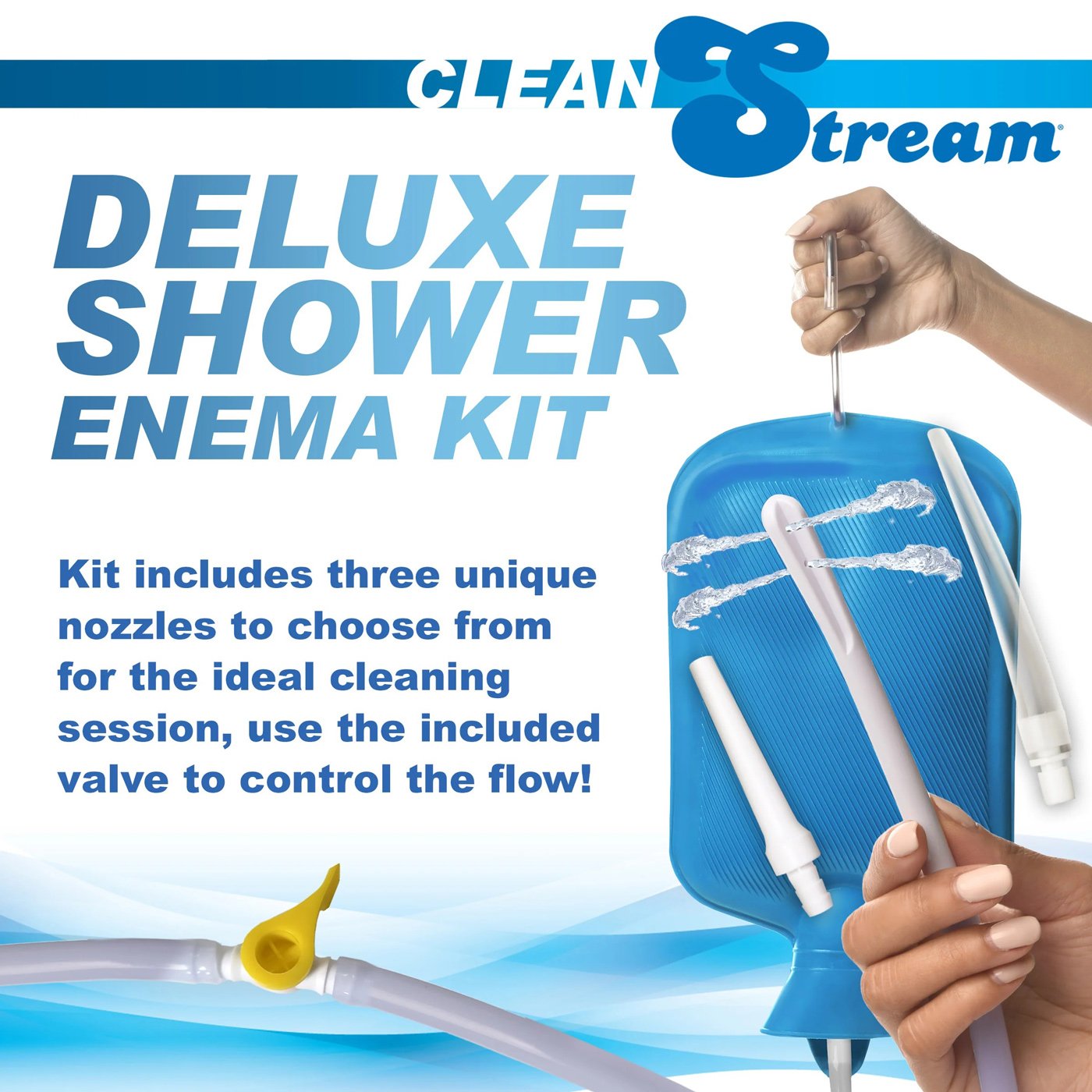 gLEEZWIeeHjdCG5DMad3E18i7Zky9Dx3.jpg Deluxe Shower Enema Kit - Blue - Image 1