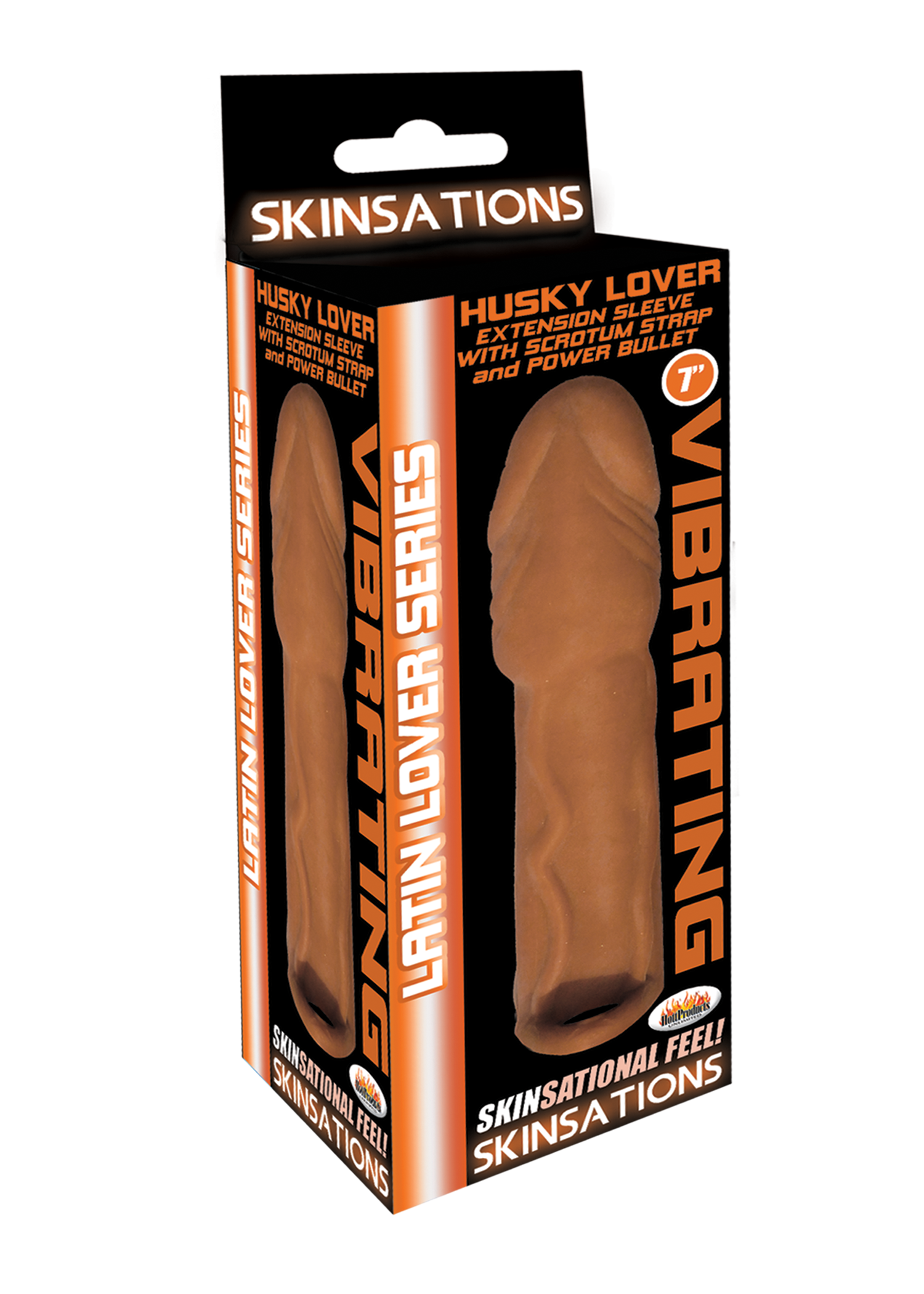 hHNrriw3WPKhM7zEB4ZTgdUo4I2cvaaC.png Skinsations Latin Lover Series Husky Lover 7 Inch Vibrating - Brown - Image 1